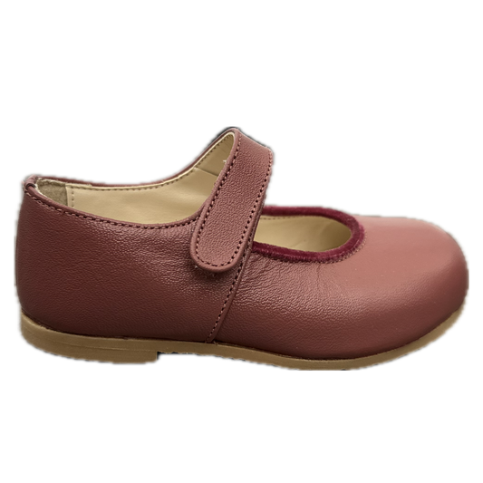 Sapato Infantil Ananás Mary Jane Couro Rosa Seco