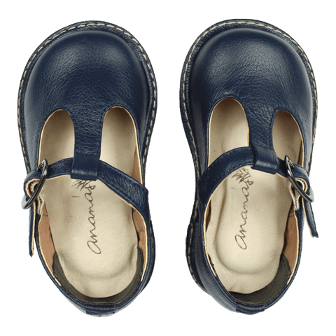 Blue couro best sale sapato infantil