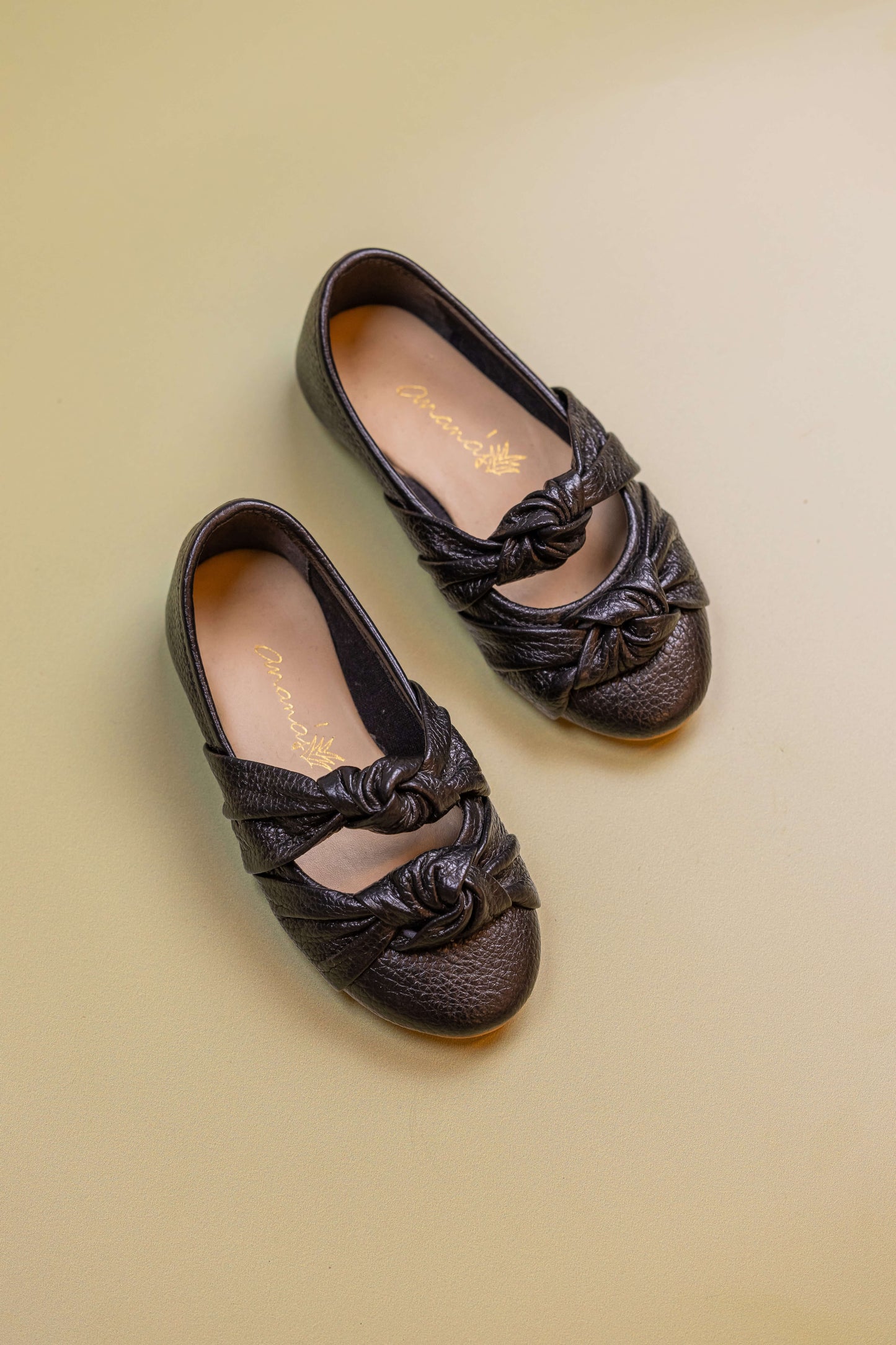 Sapatilha Infantil Ananás Bailarina Galina Couro Preto