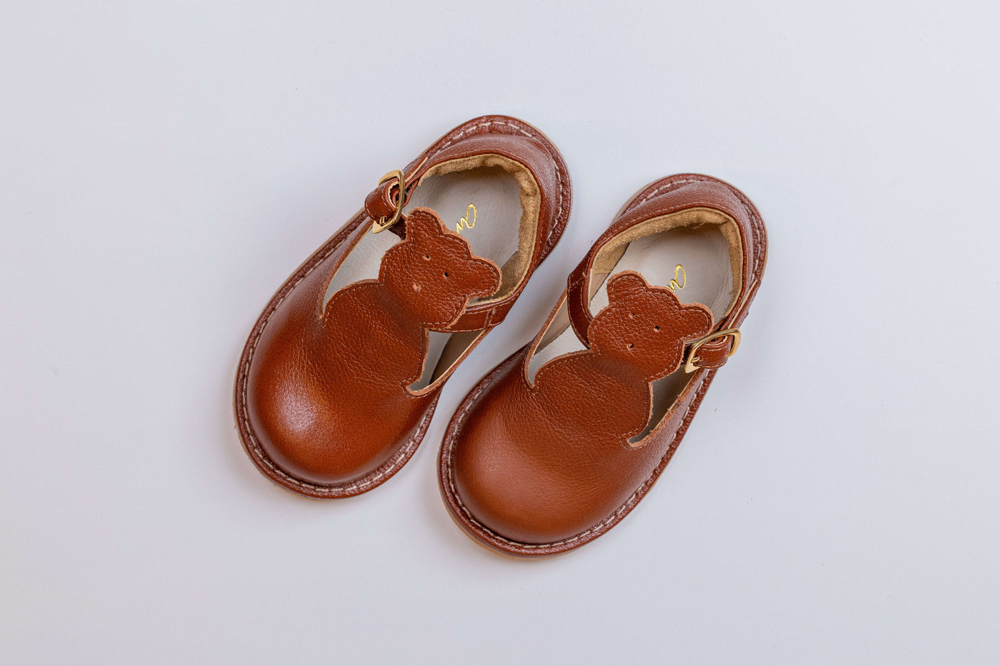 Sapato Infantil Ananás Marco Couro Caramelo