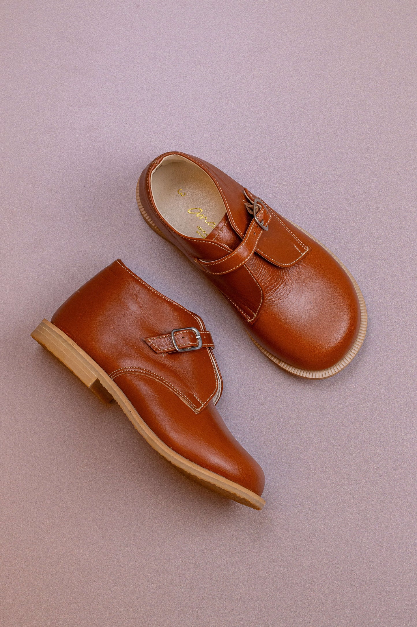 Bota Infantil Ananás Zoe Couro Caramelo