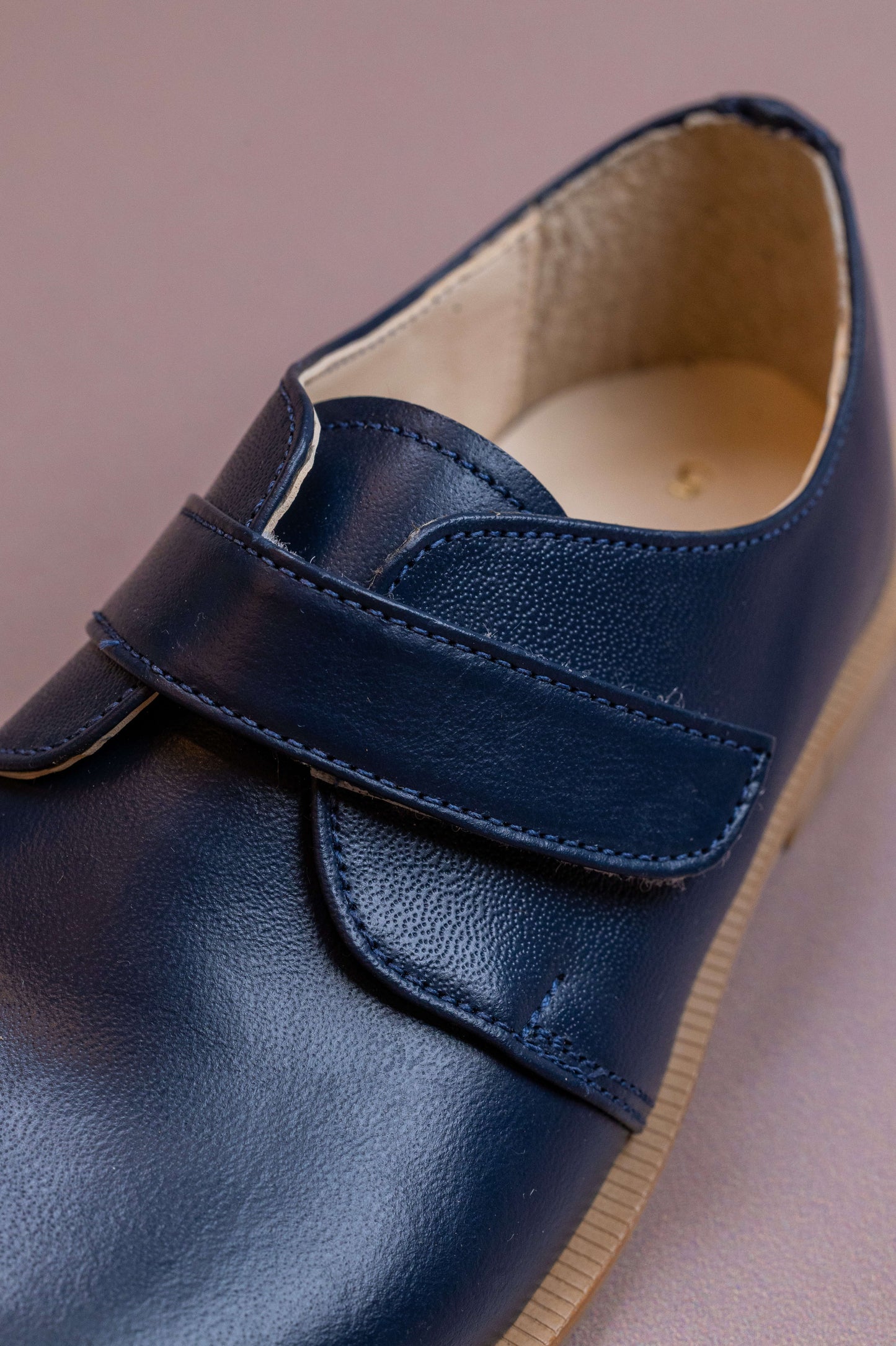 Sapato Infantil Ananás Greg Couro Azul Marinho