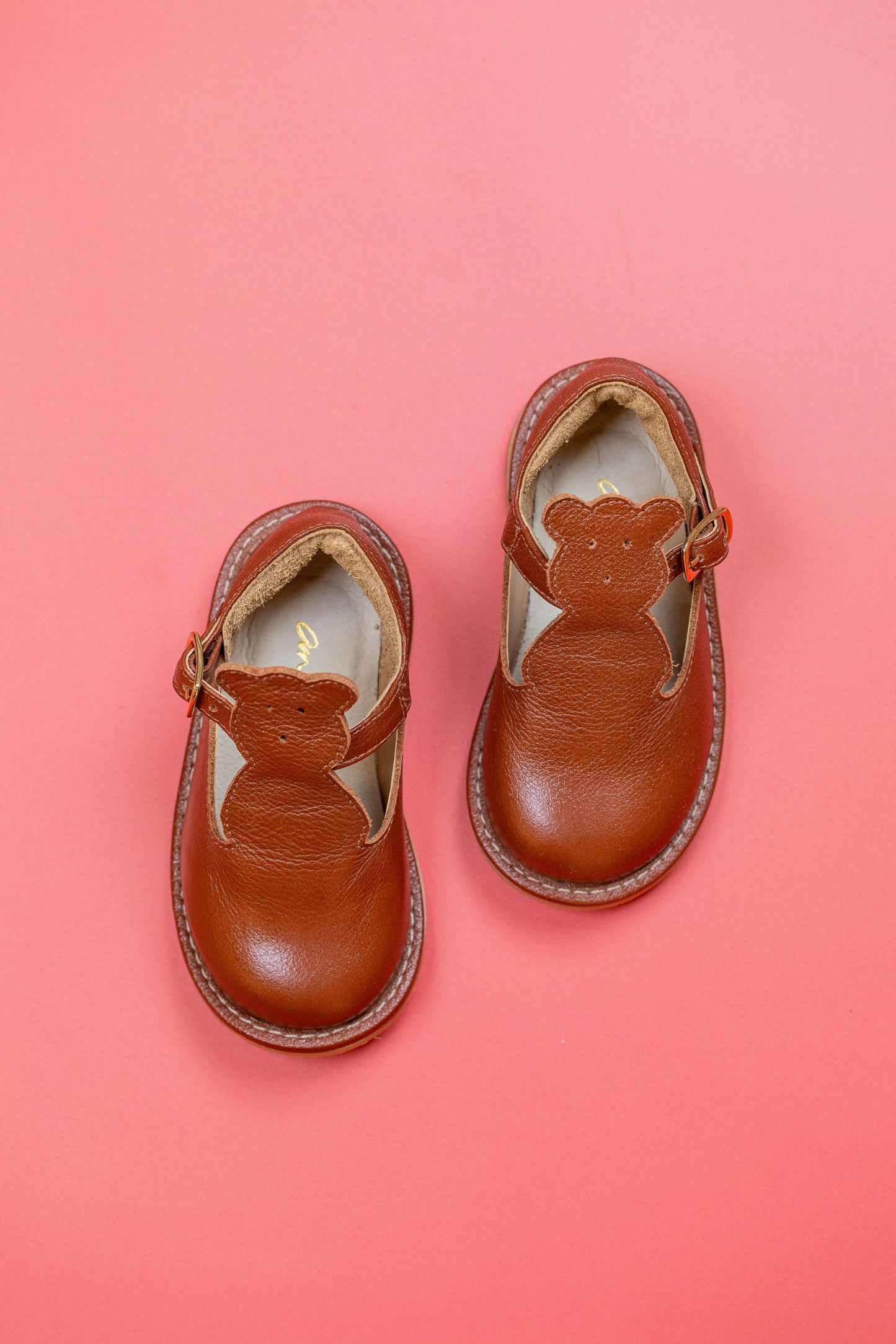 Sapato Infantil Ananás Marco Couro Caramelo