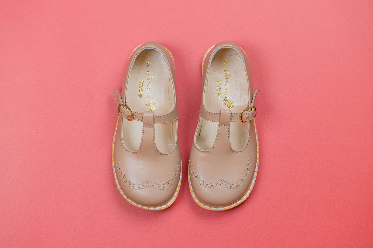 Sapato Infantil Ananás George Dots Couro Rose