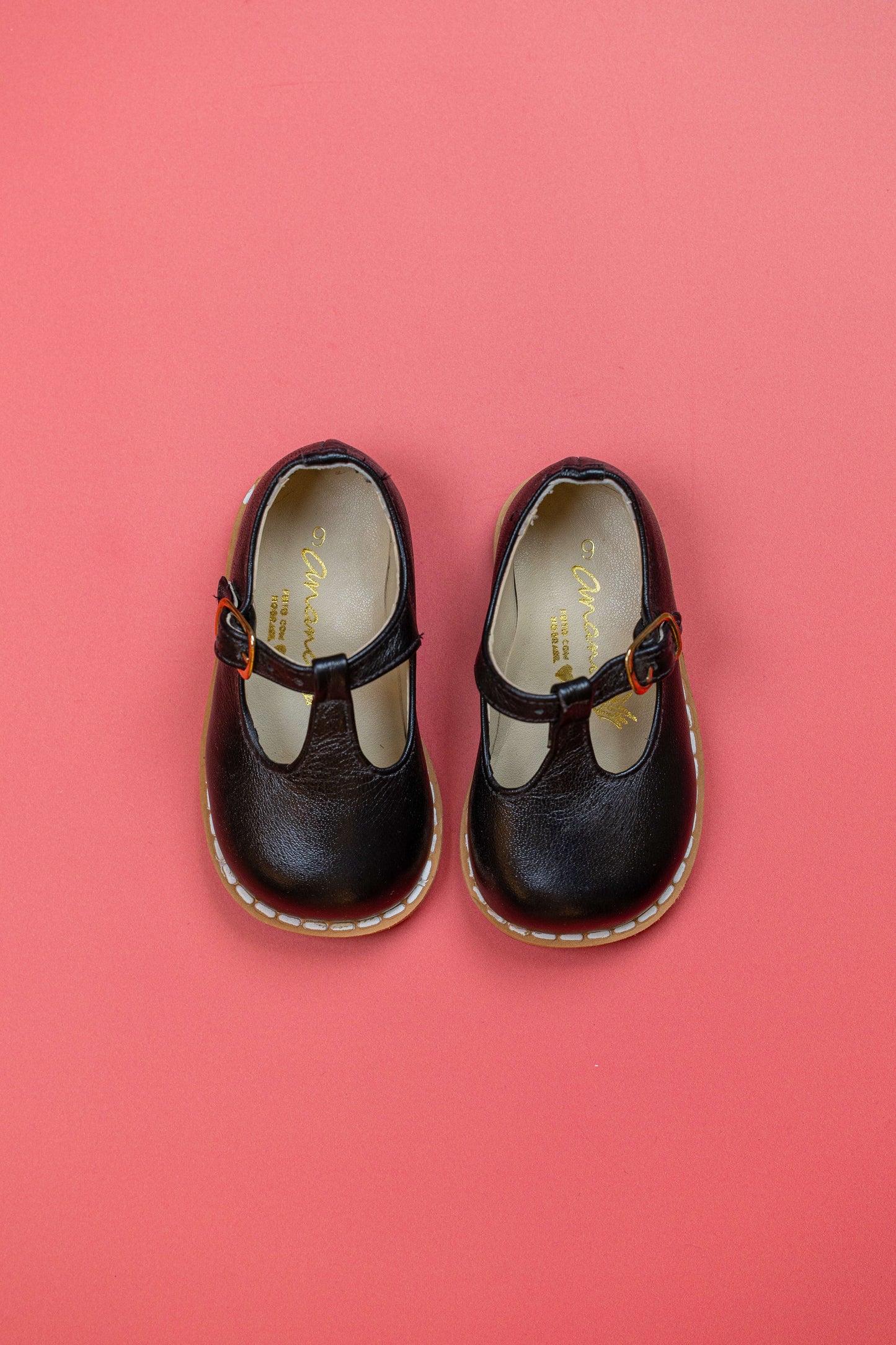 Sapato Infantil Ananás George Clássico Couro Preto