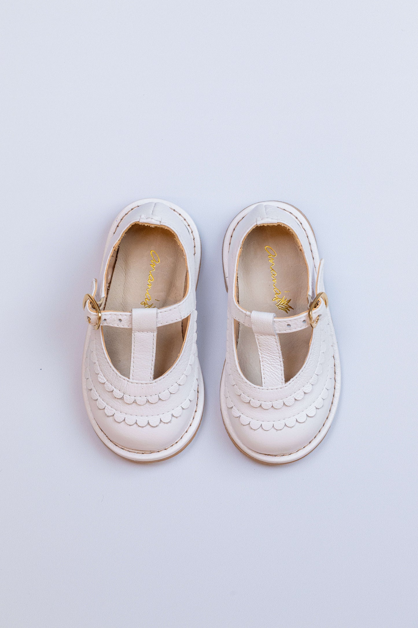 Sapato Infantil Ananás Eloise Couro Branco