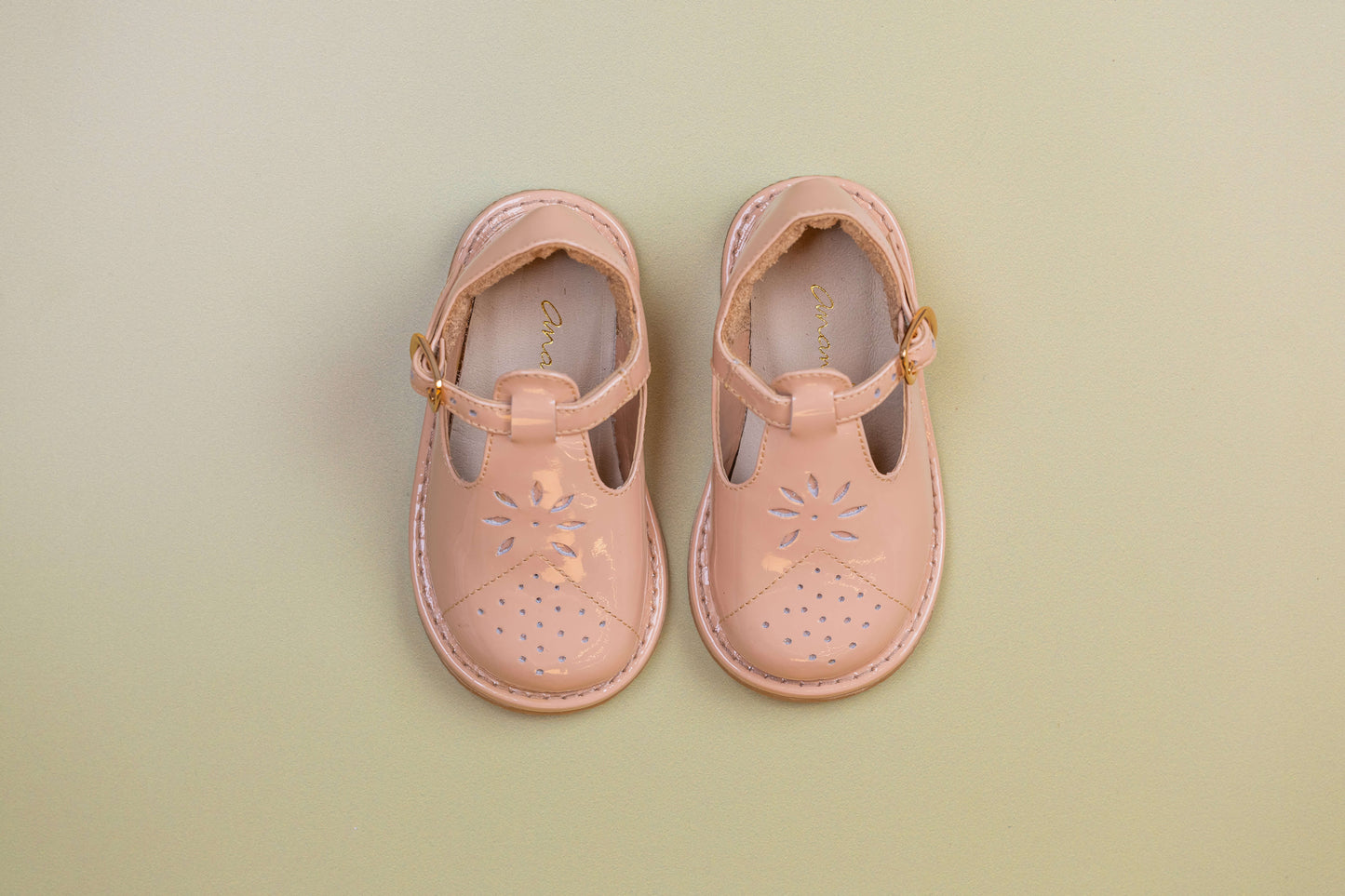 Sapato Infantil Ananás Rosie Couro verniz rose