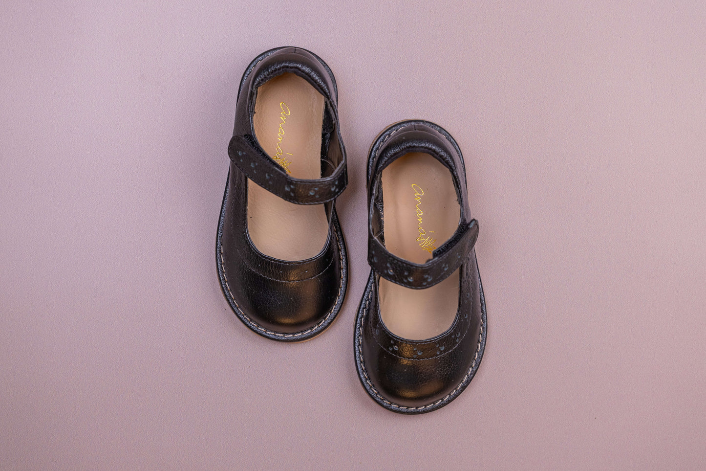 Sapato Infantil Ananás Olympia Couro Preto