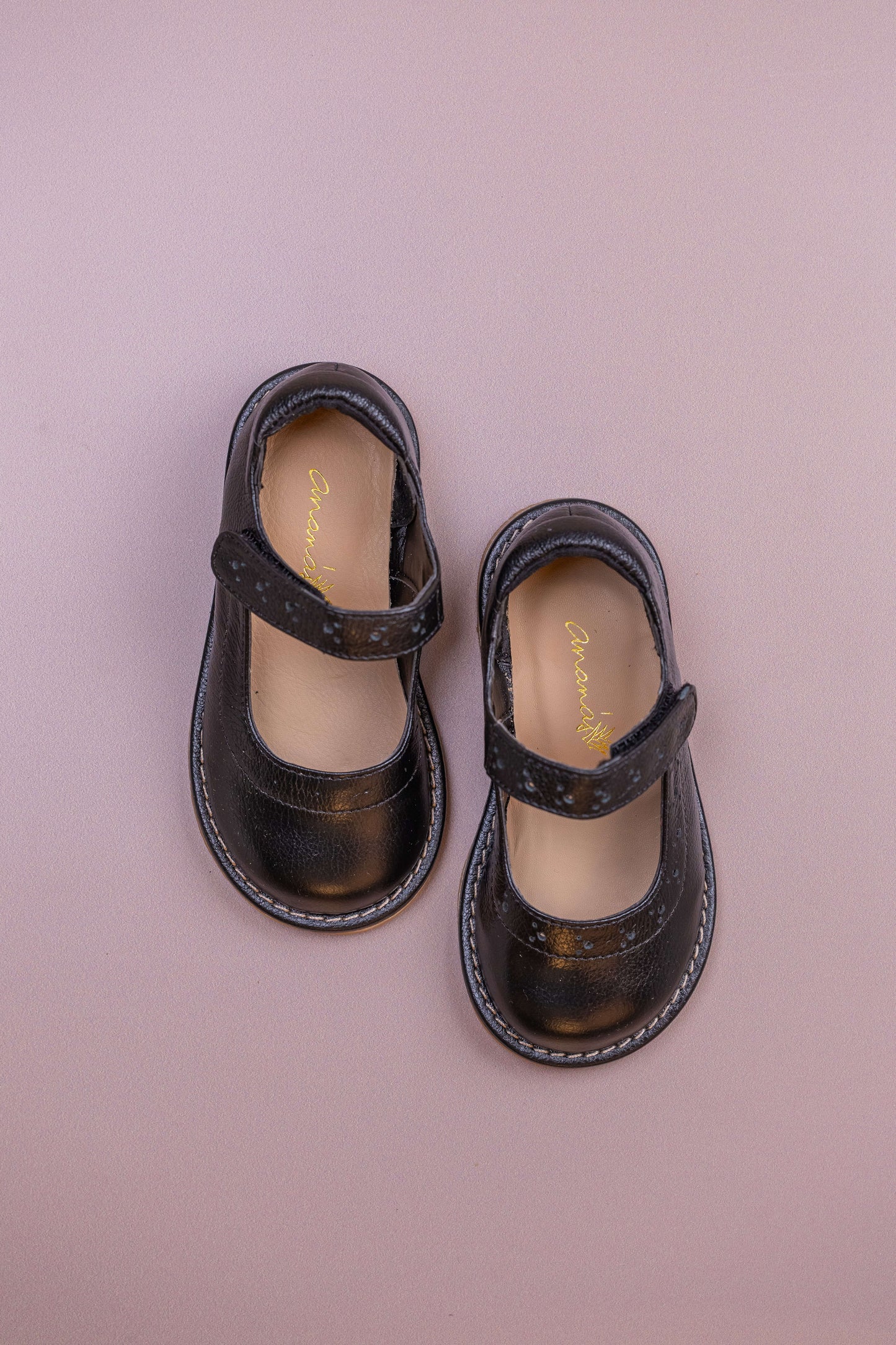 Sapato Infantil Ananás Olympia Couro Preto