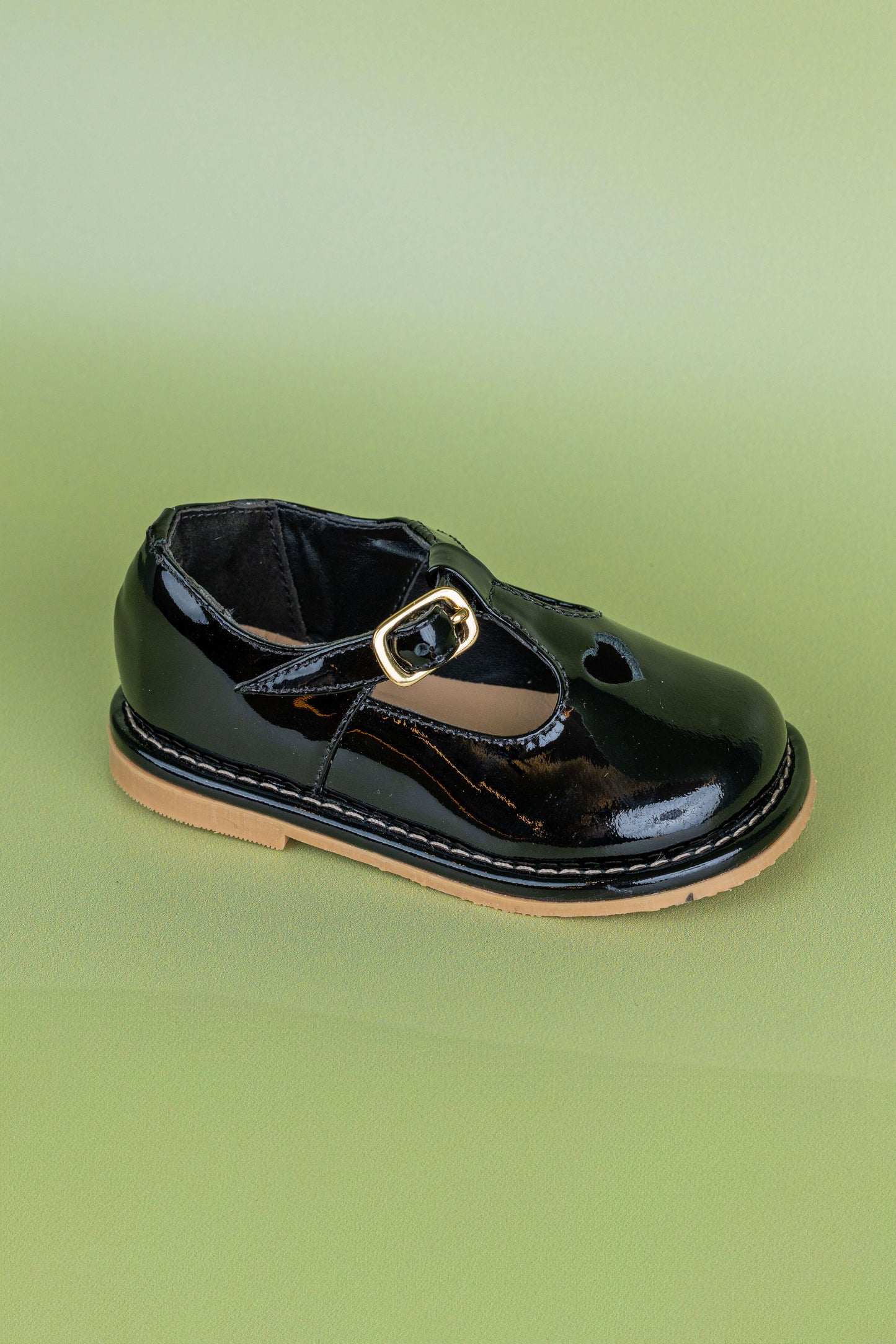 Sapato Infantil Ananás George Coracão Couro Preto