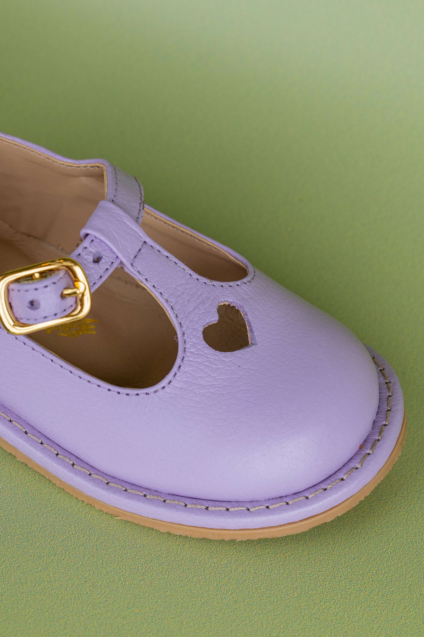 Sapato Infantil Ananás George Coracão Couro Lavanda