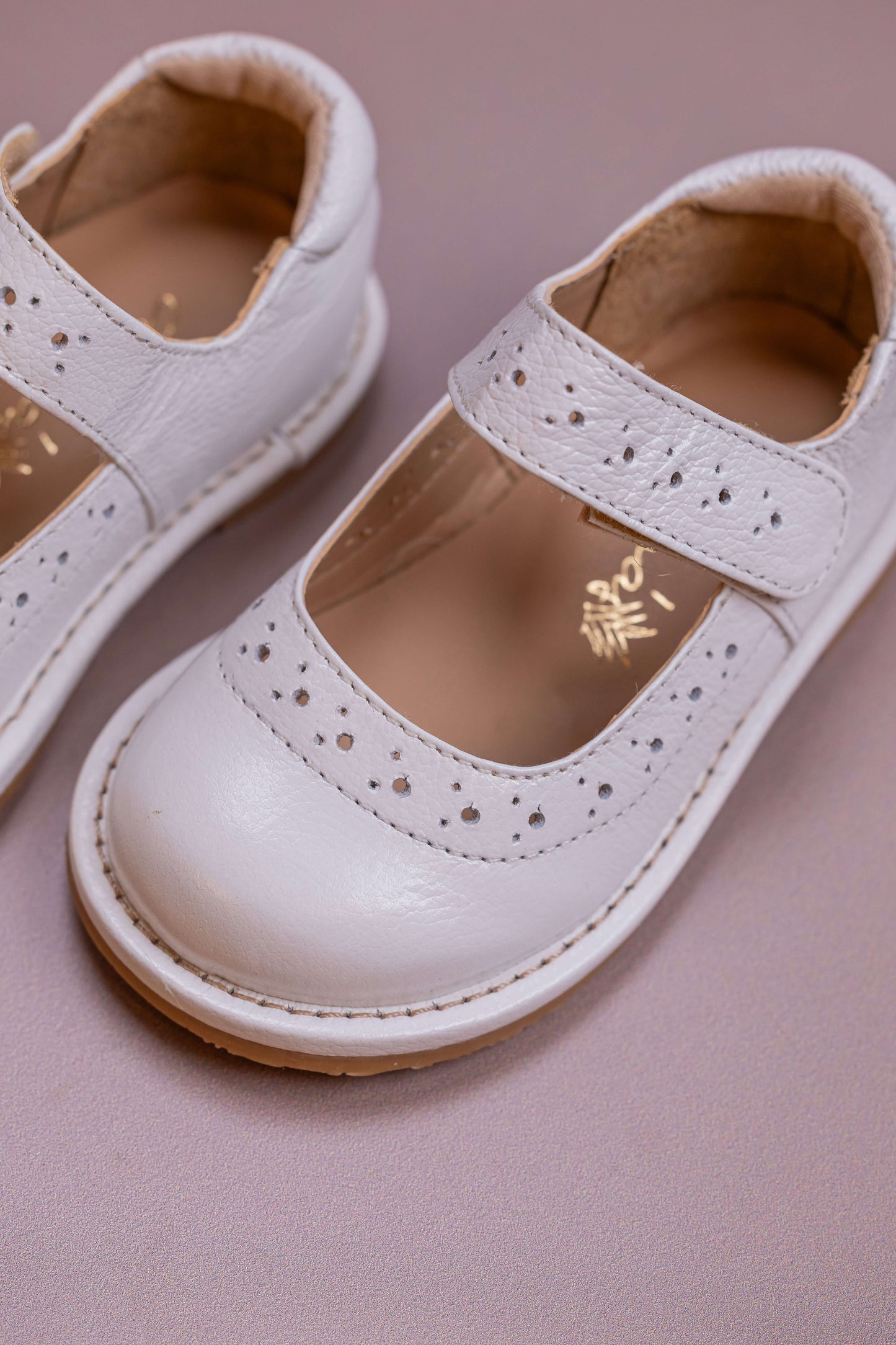 Sapato Infantil Ananás Olympia Couro Branco