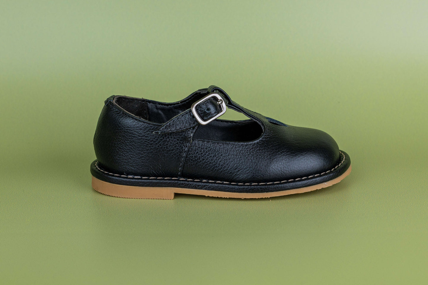 Sapato Infantil Ananás George Coracão Couro Preto