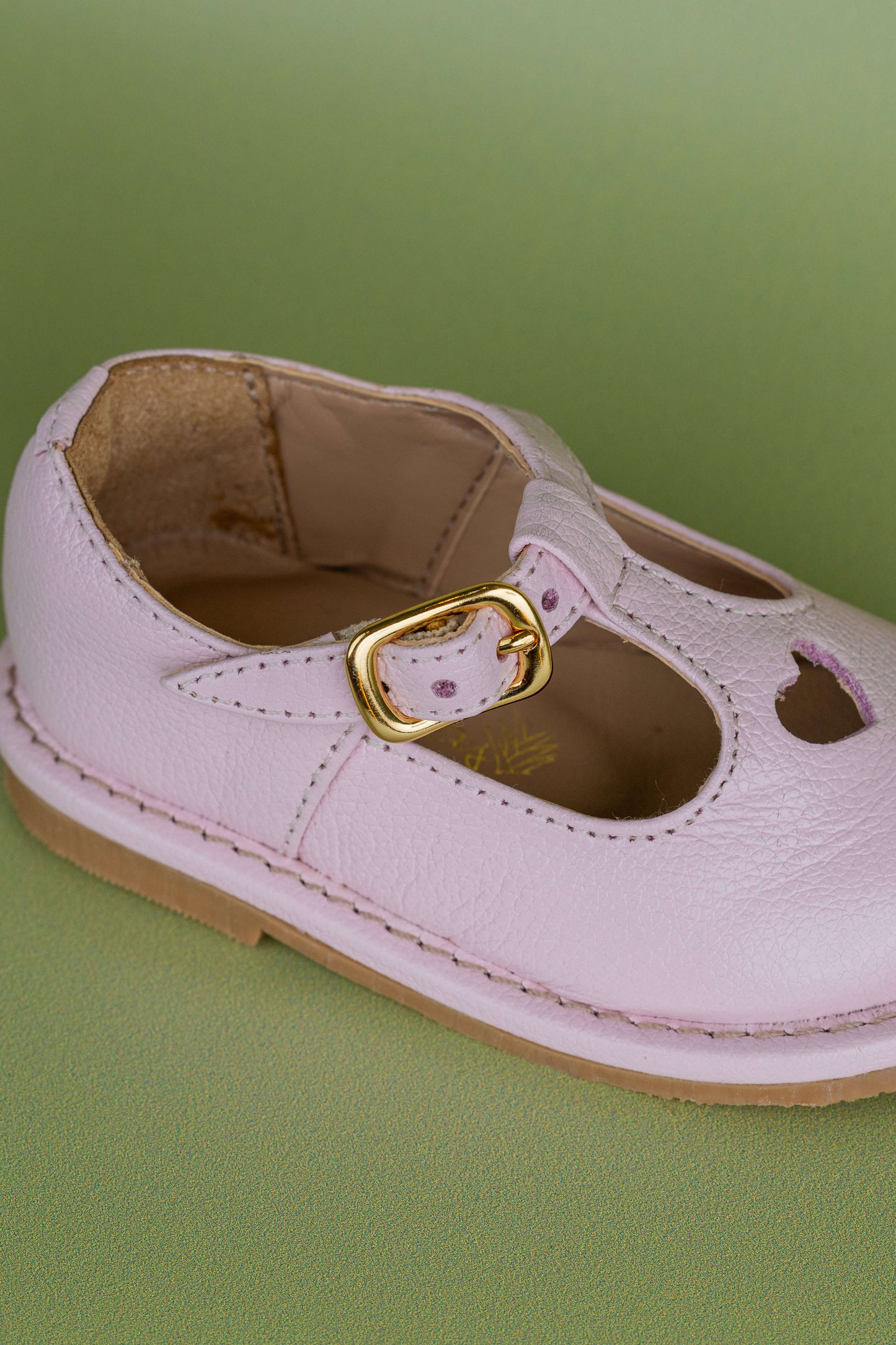 Sapato Infantil Ananás George Coracão Couro Rosa Bebê