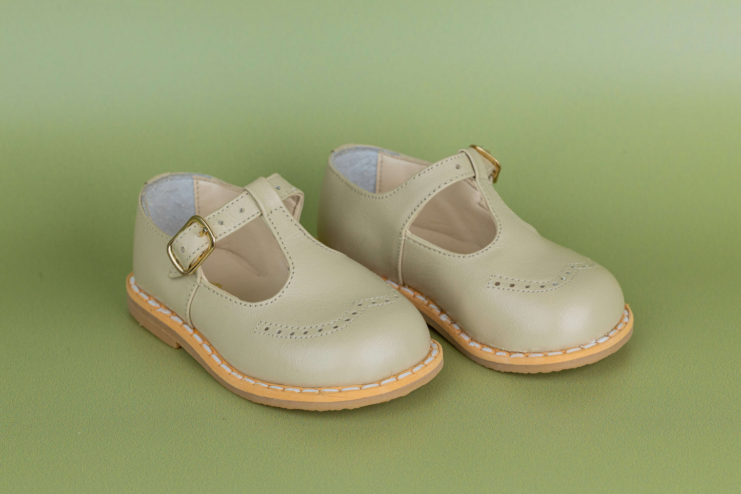 Sapato Infantil Ananás George Dots Couro Marfim