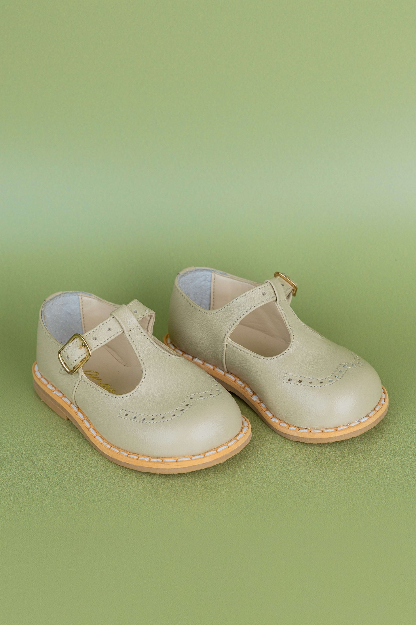 Sapato Infantil Ananás George Dots Couro Marfim