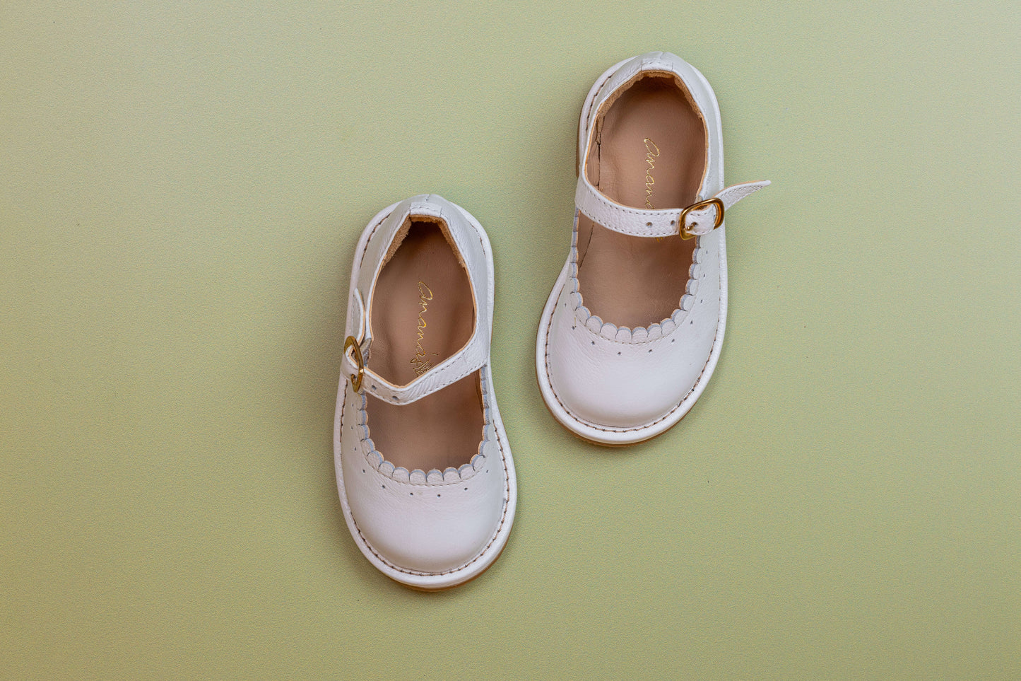 Sapato Infantil Ananás Charlotte Couro Branco