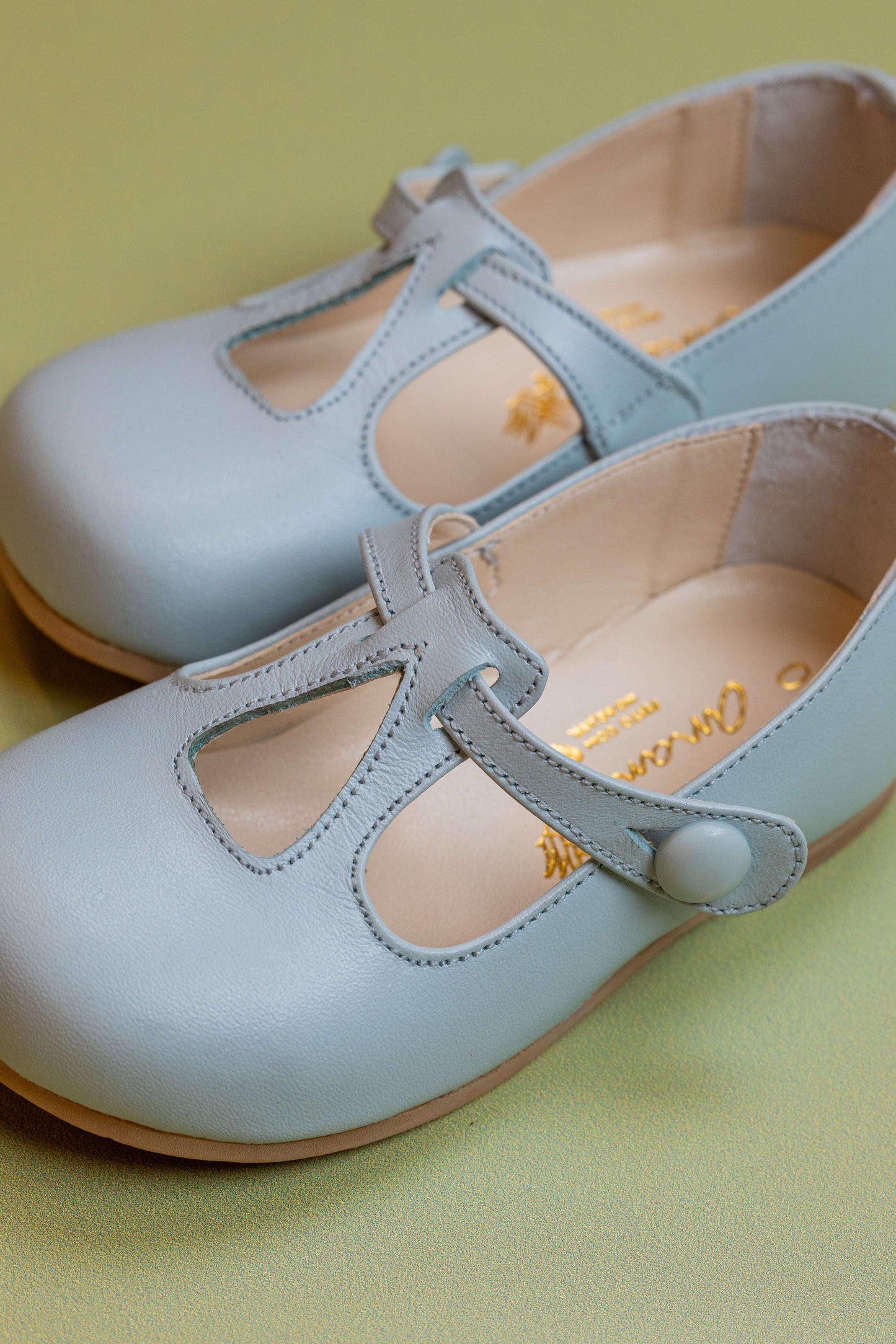 Sapato infantil Ananás Ariel Couro Azul Bebê