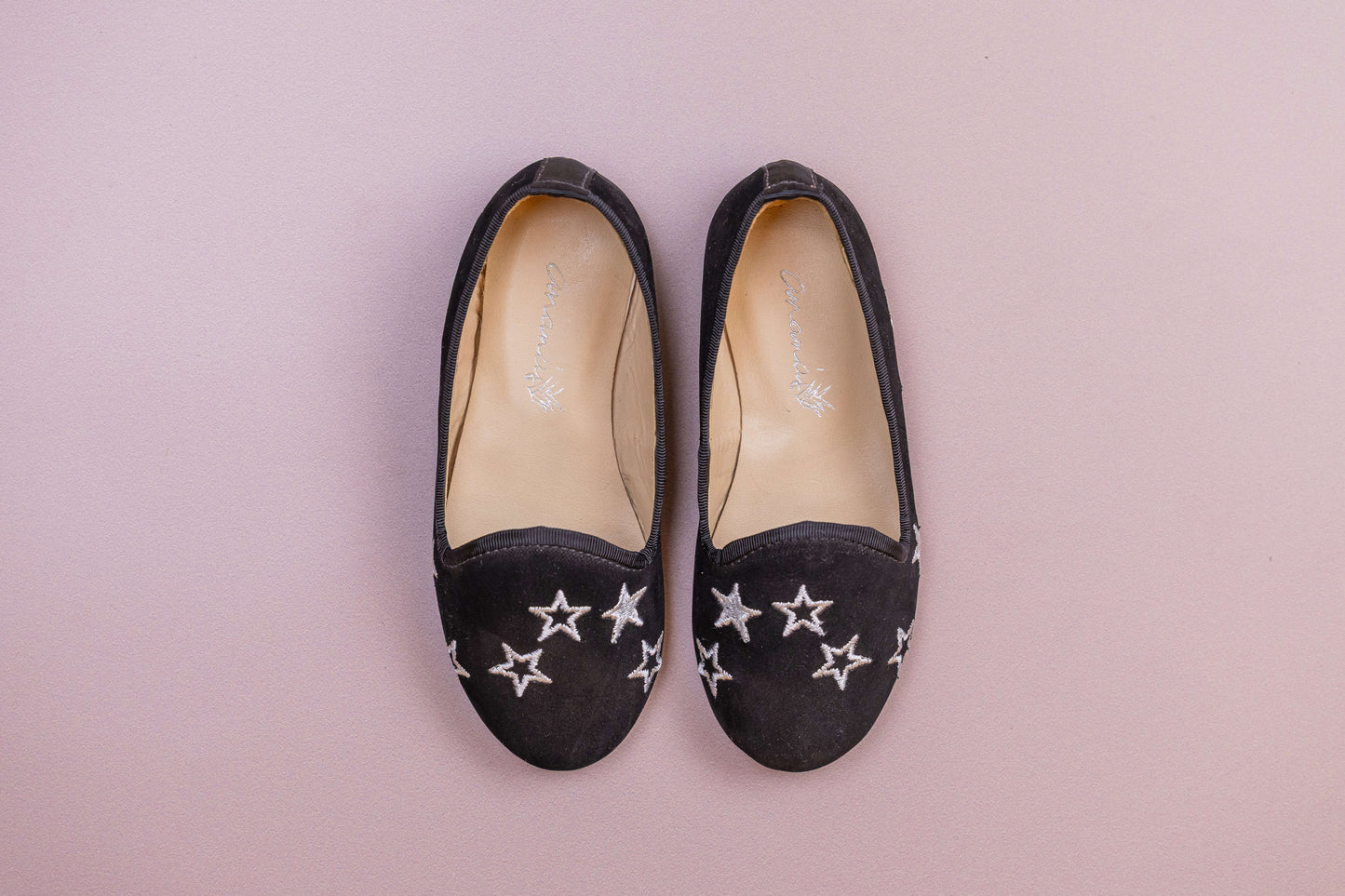 Loafer Infantil Ananás Margot Couro Sued Estrelas