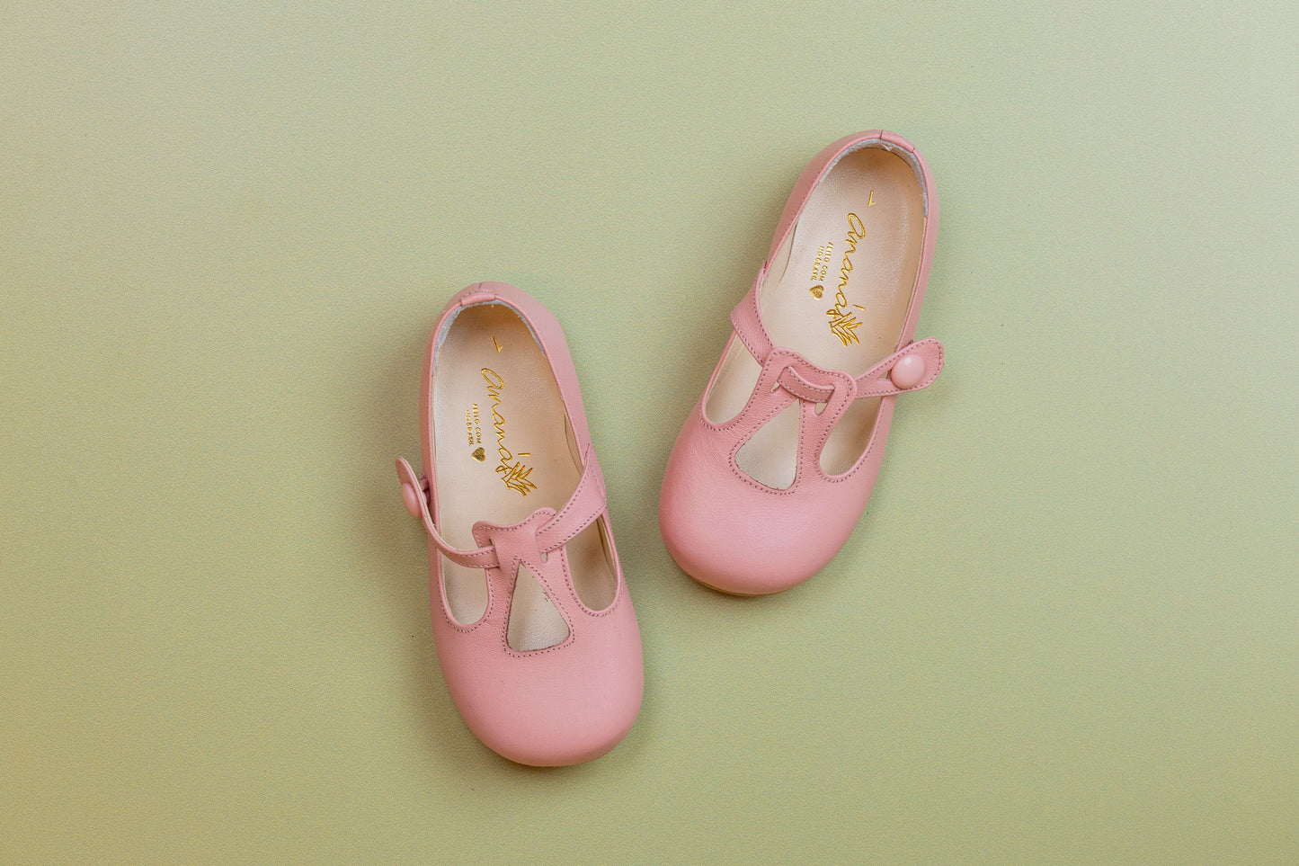 Sapato Infantil Ananás Ariel Couro Rosa Bebê
