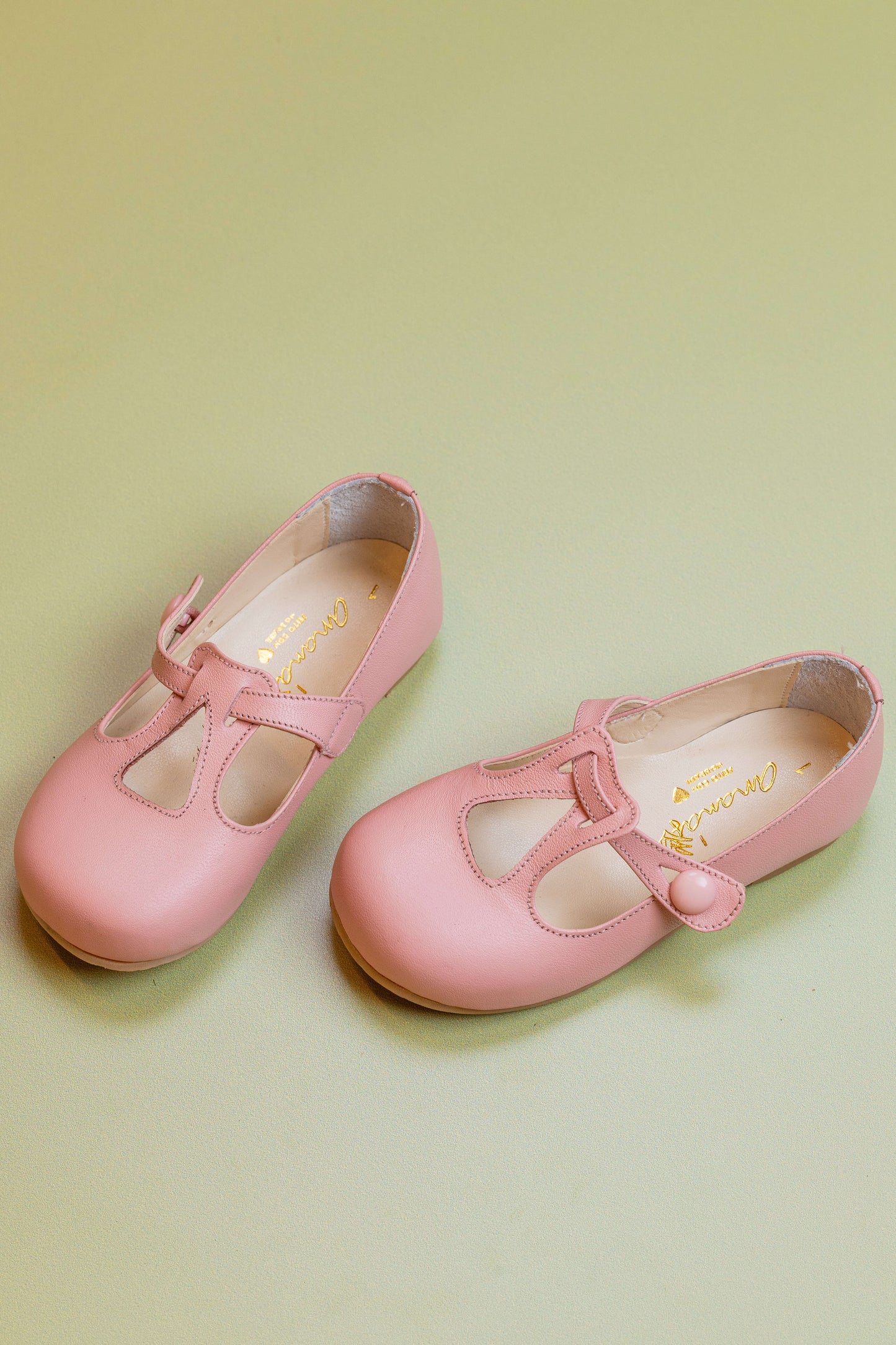 Sapato Infantil Ananás Ariel Couro Rosa Bebê