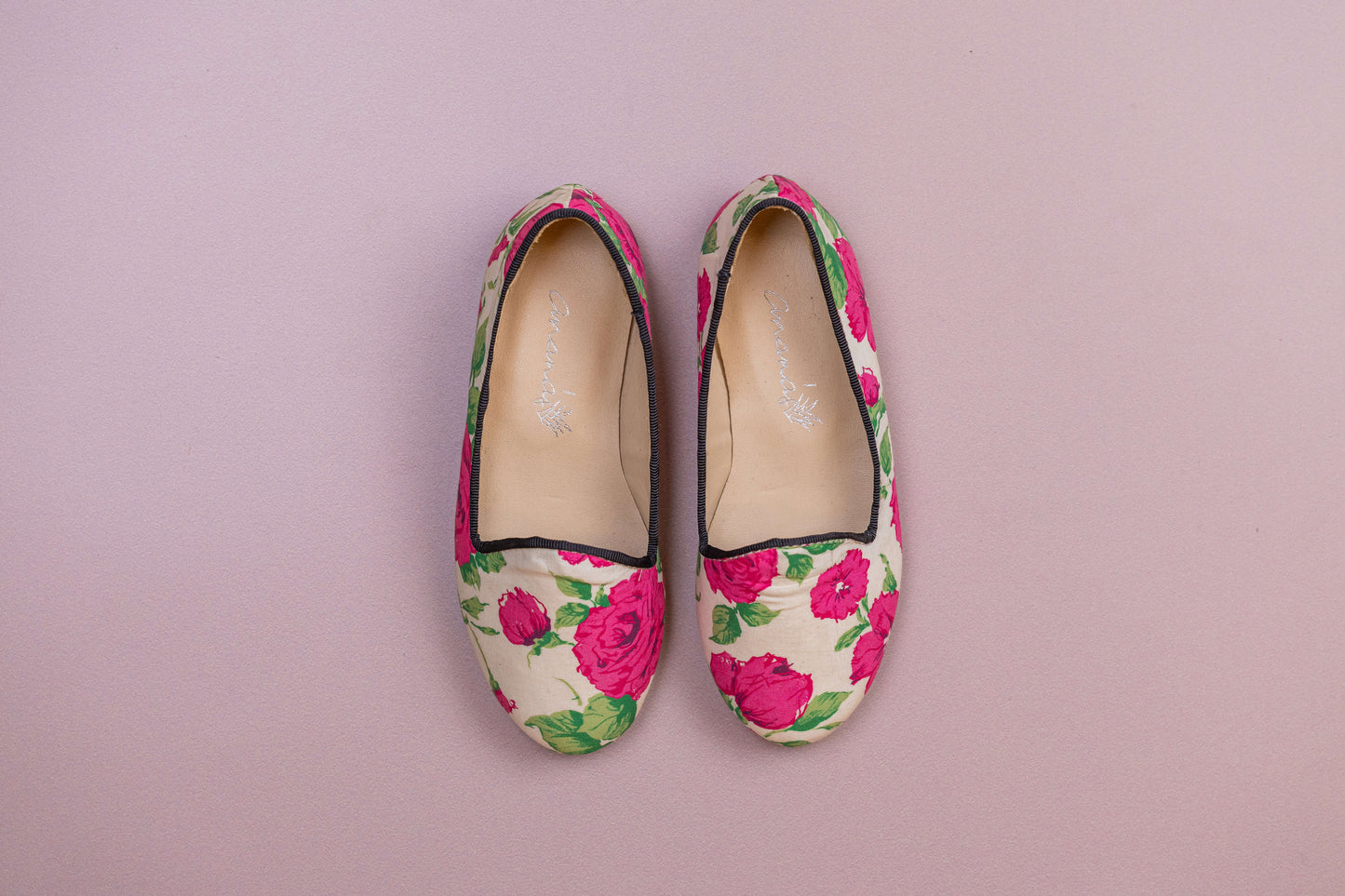 Loafer Infantil Ananás Margot Tecido Floral Rosa