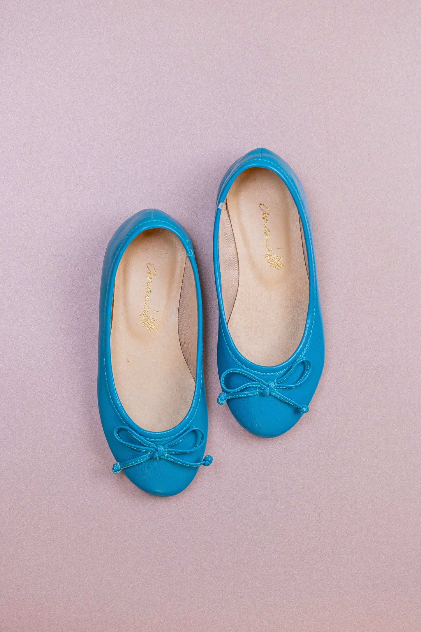 Sapatilha Infantil Ananás Bailarina Alicia Couro Azul