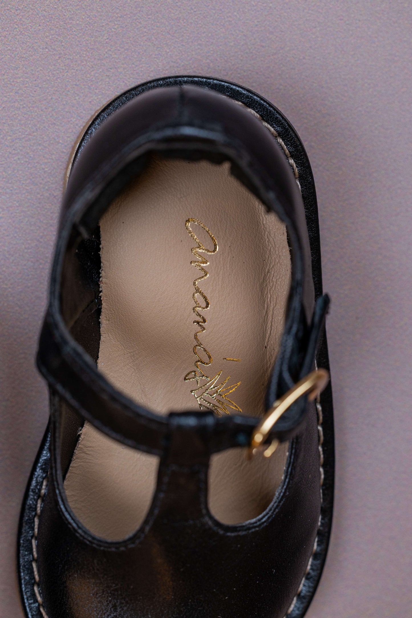 Sapato Infantil Ananás George Couro Preto