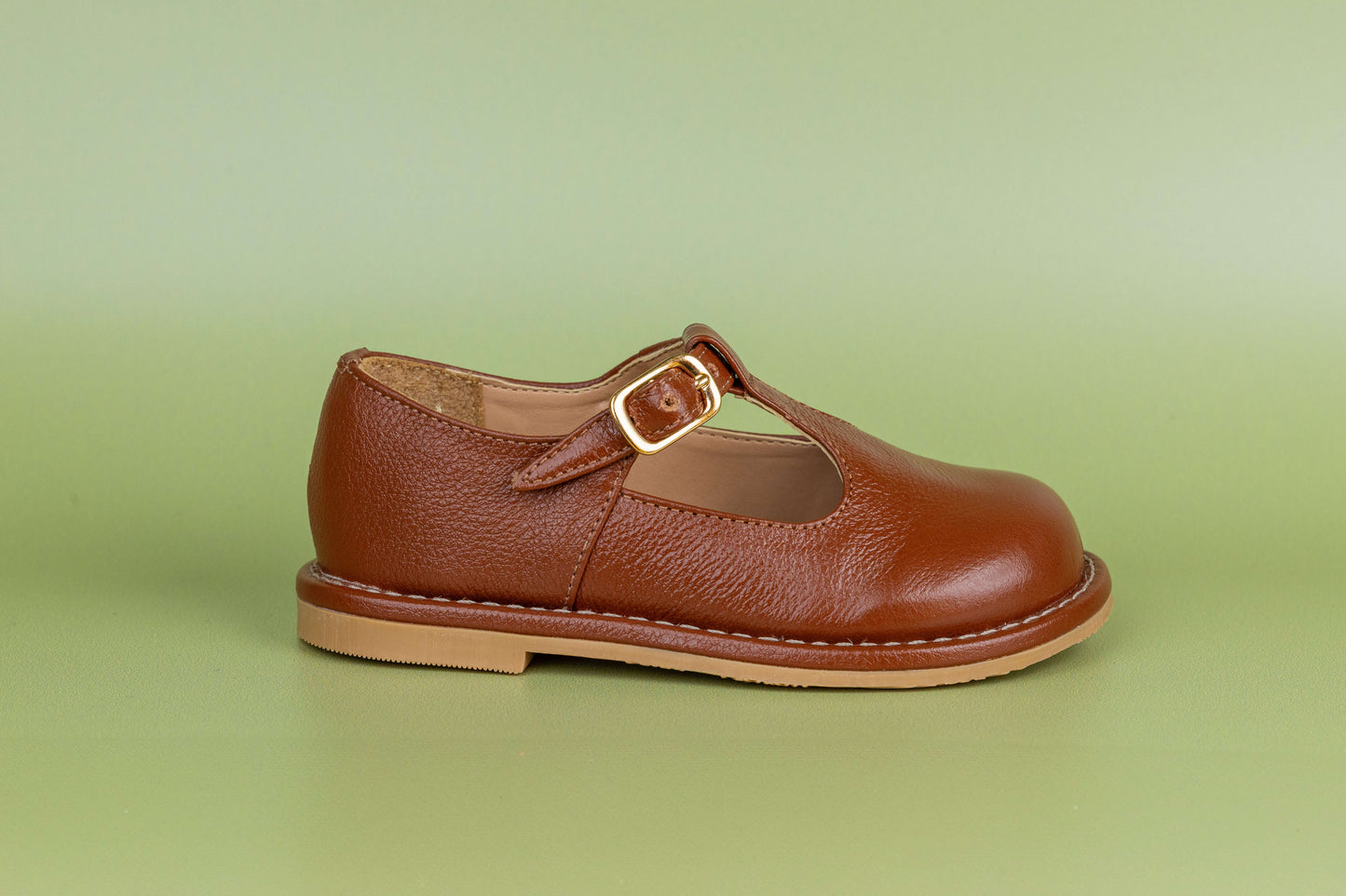 Sapato Infantil Ananás George Couro Caramelo
