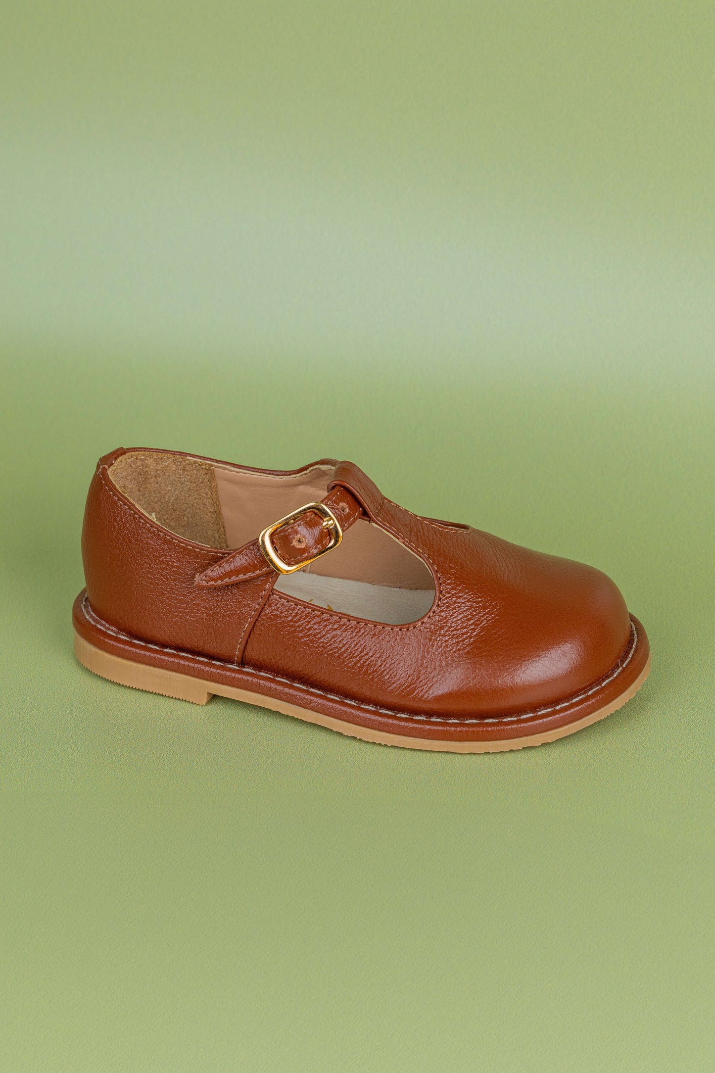 Sapato Infantil Ananás George Couro Caramelo
