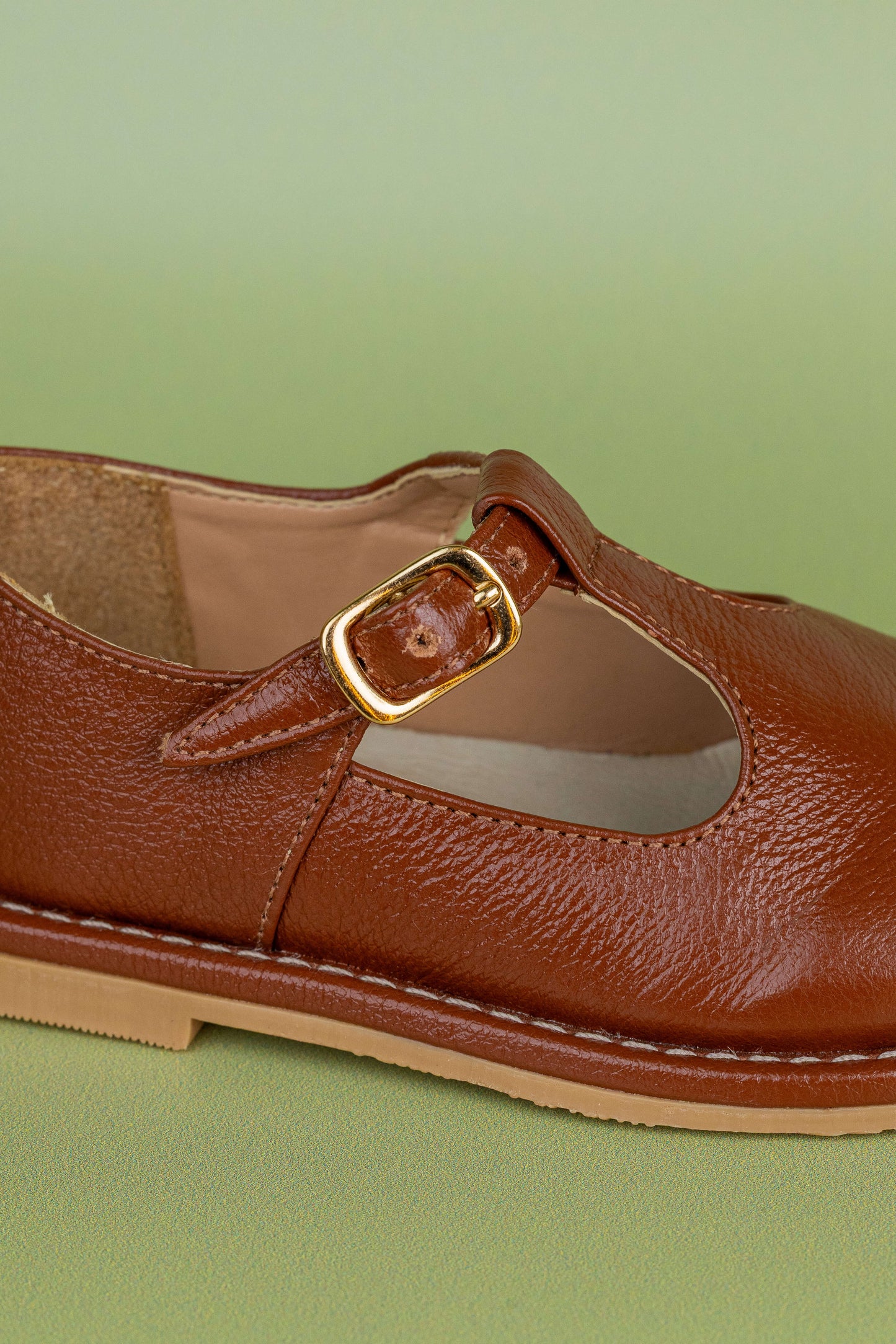 Sapato Infantil Ananás George Couro Caramelo