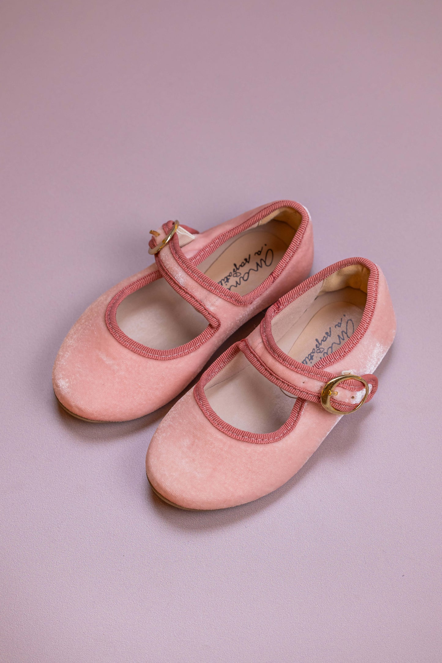 Sapatilha Infantil Ananás Bailarina Polina Veludo Rosa