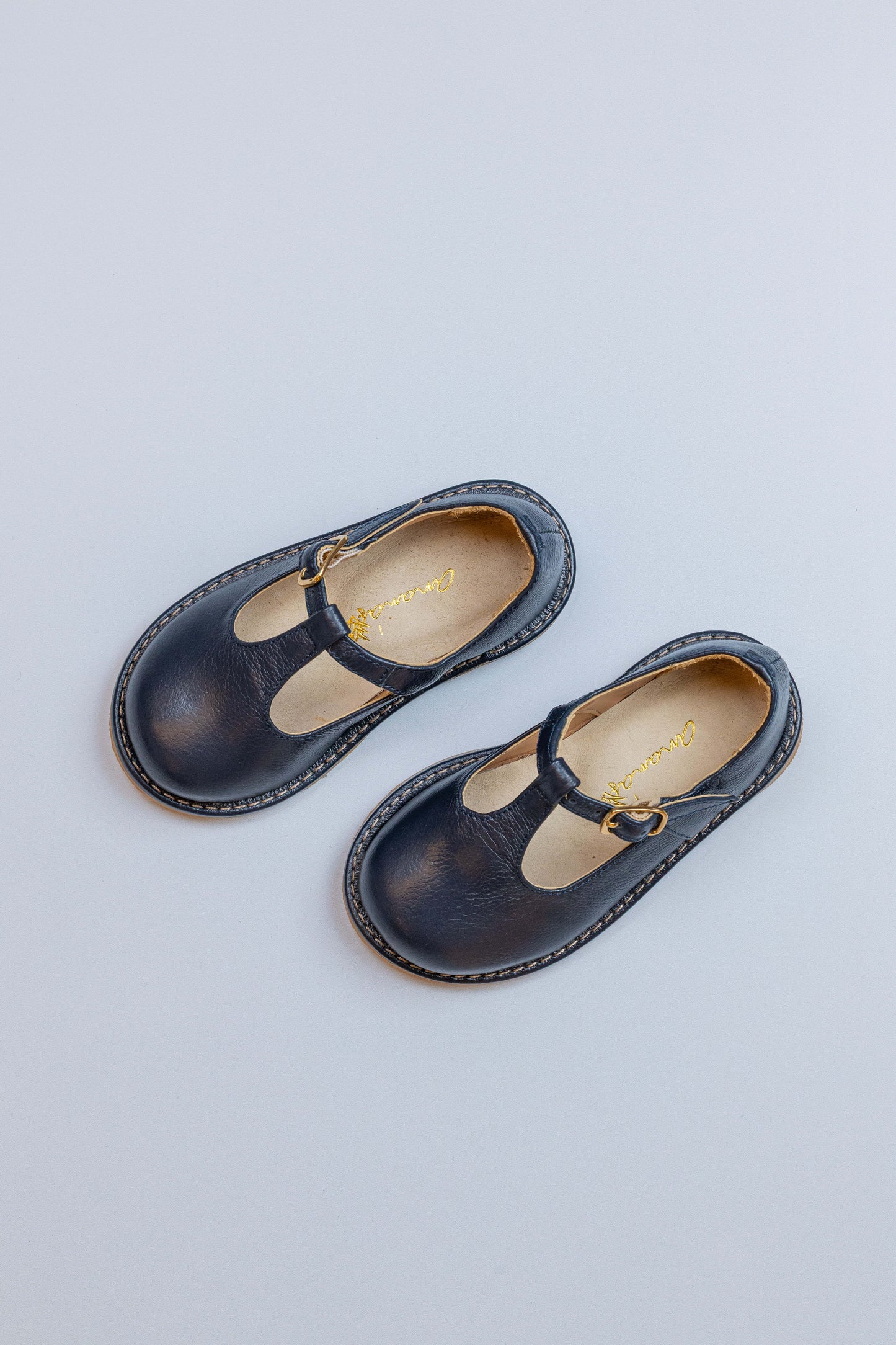 Sapato Infantil Ananás George Couro Azul Marinho