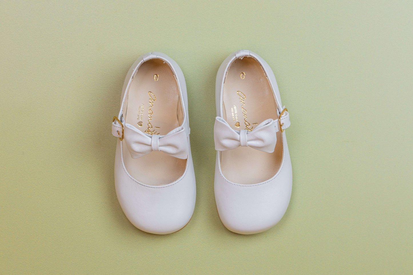 Sapato Infantil Ananás Beth Couro Branco
