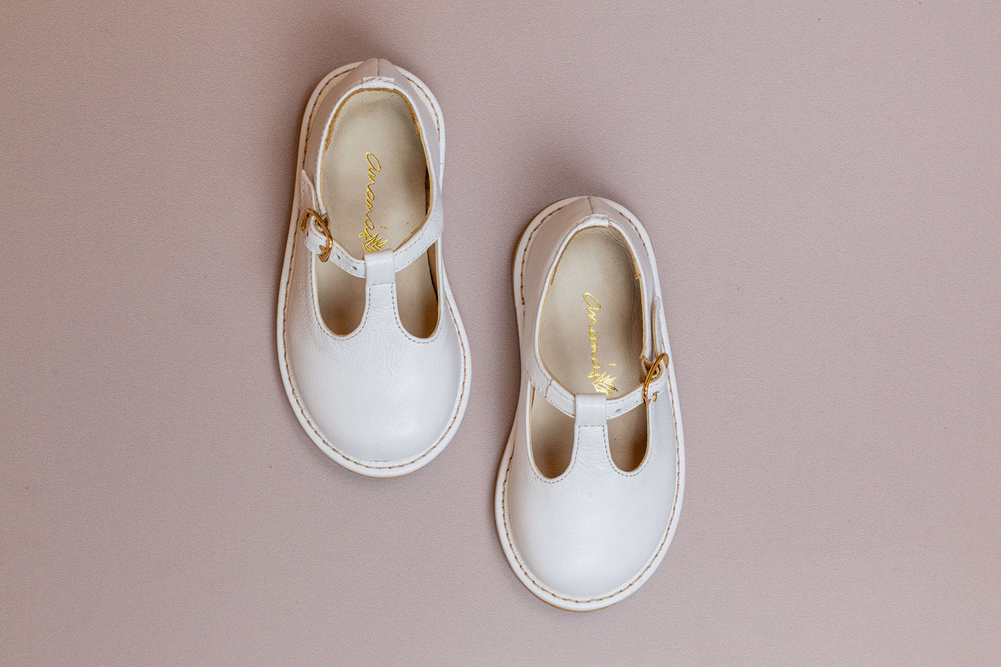 Sapato Infantil Ananás George Couro Branco