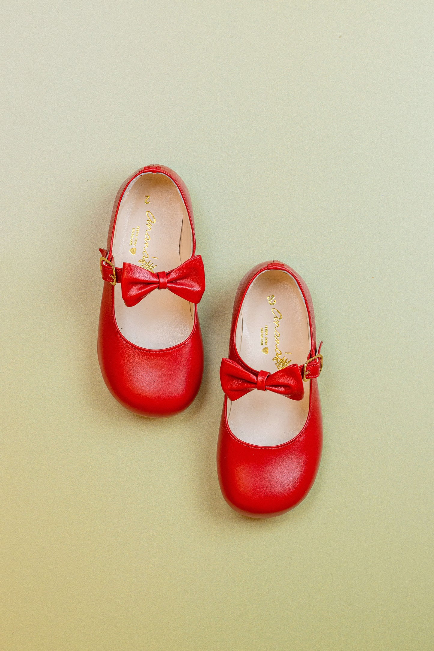 Sapato Infantil Ananás Beth Couro Vermelho