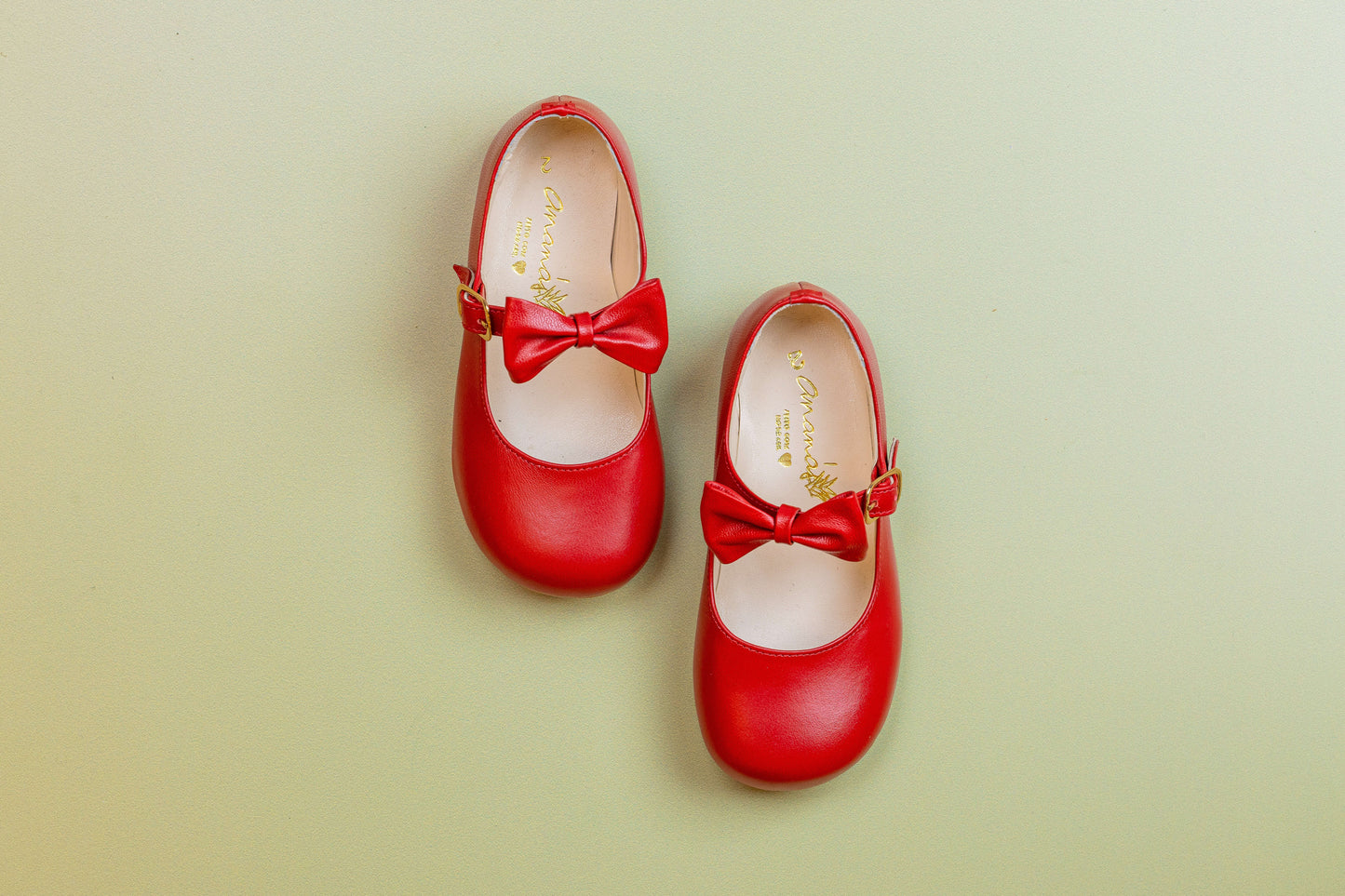 Sapato Infantil Ananás Beth Couro Vermelho