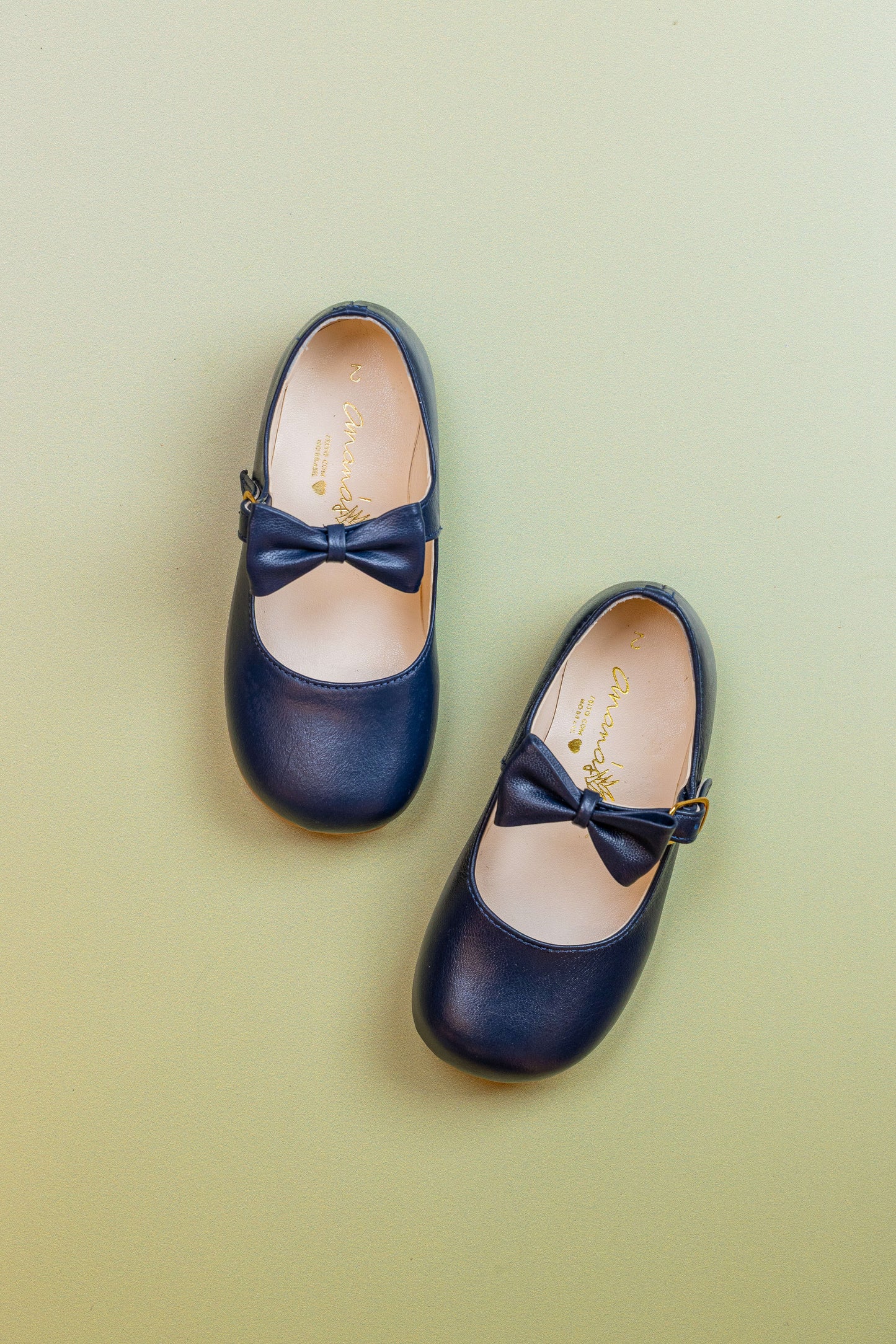 Sapato Infantil Ananás Beth Couro Azul Marinho