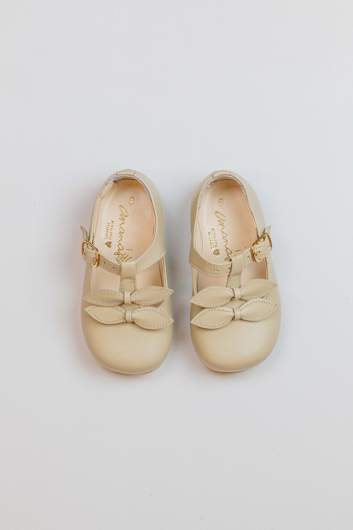 Sapato Infantil Ananás Sylvie Couro Marfim