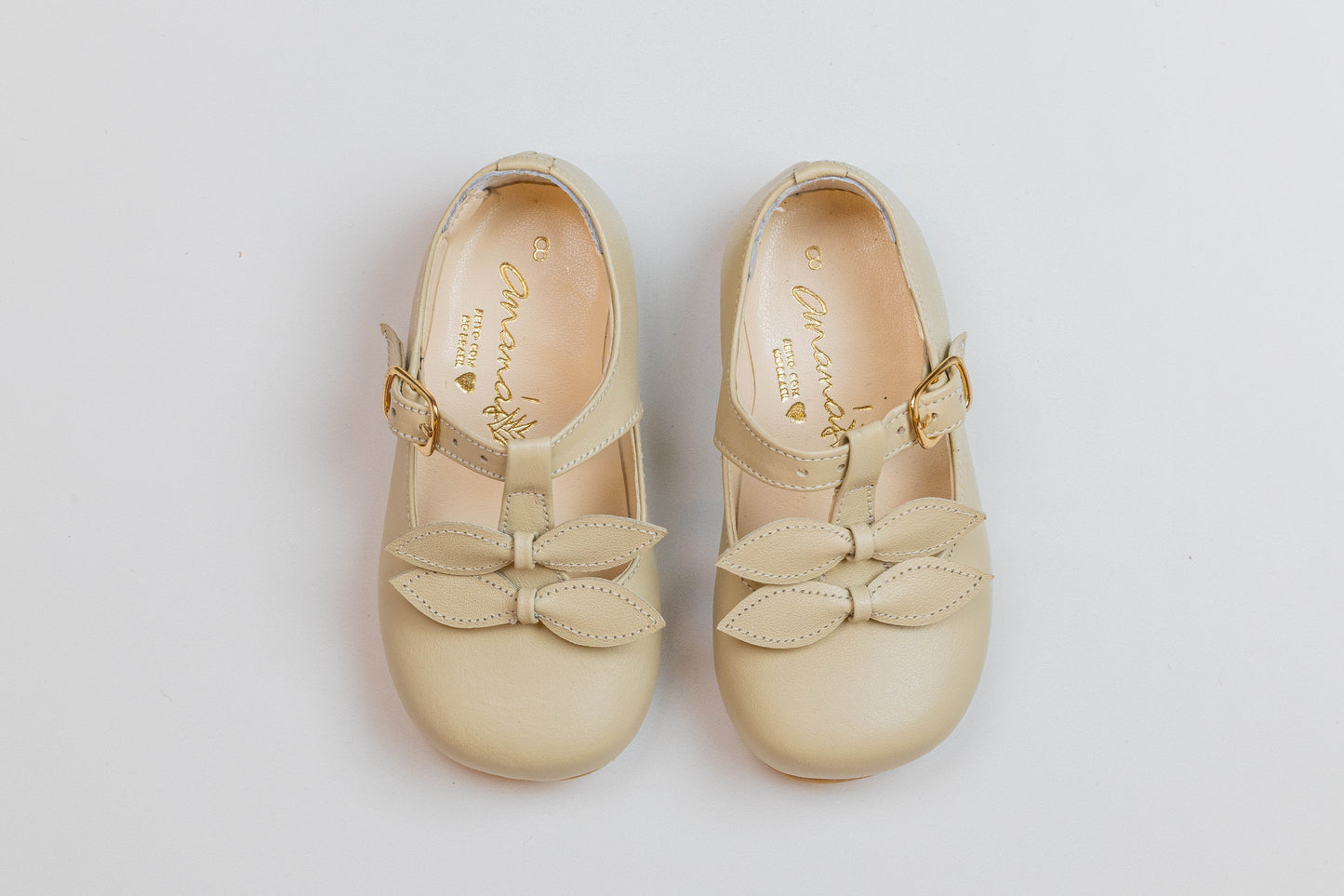 Sapato Infantil Ananás Sylvie Couro Marfim