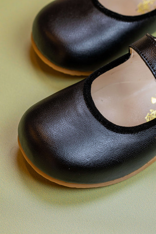 Sapato Infantil Ananás Mary Jane Couro Preto