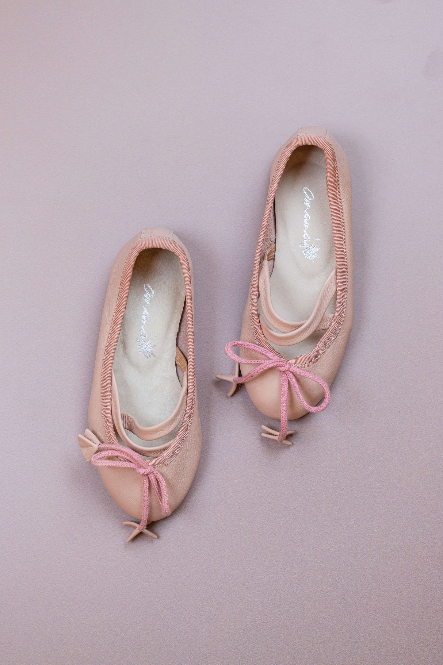Sapatilha Infantil Ananás Bailarina Anna Couro Rose