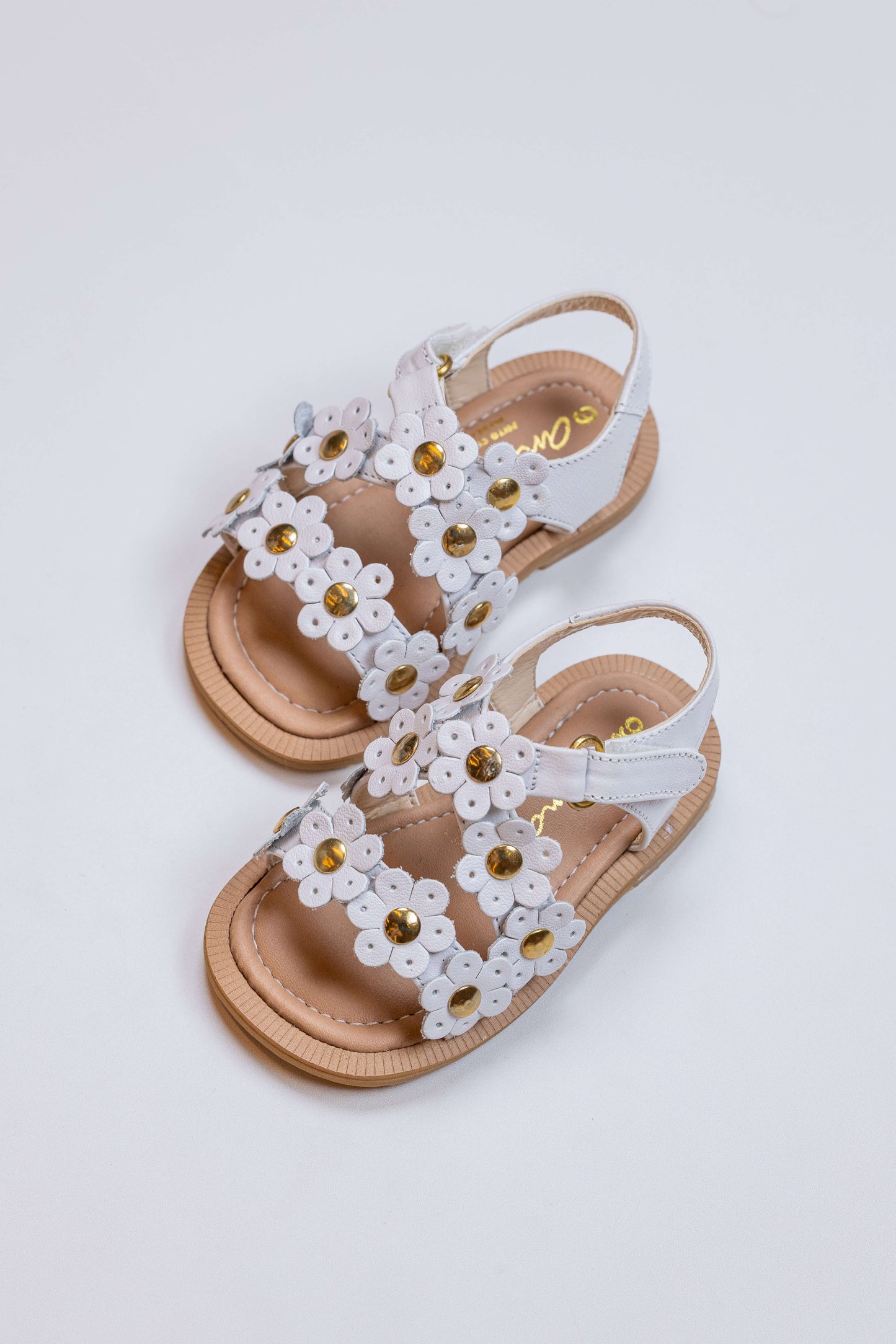Sandália Infantil Ananás Fleur Couro Branco
