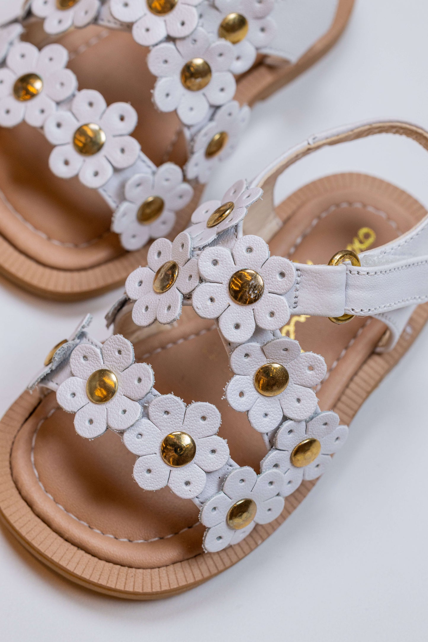 Sandália Infantil Ananás Fleur Couro Branco