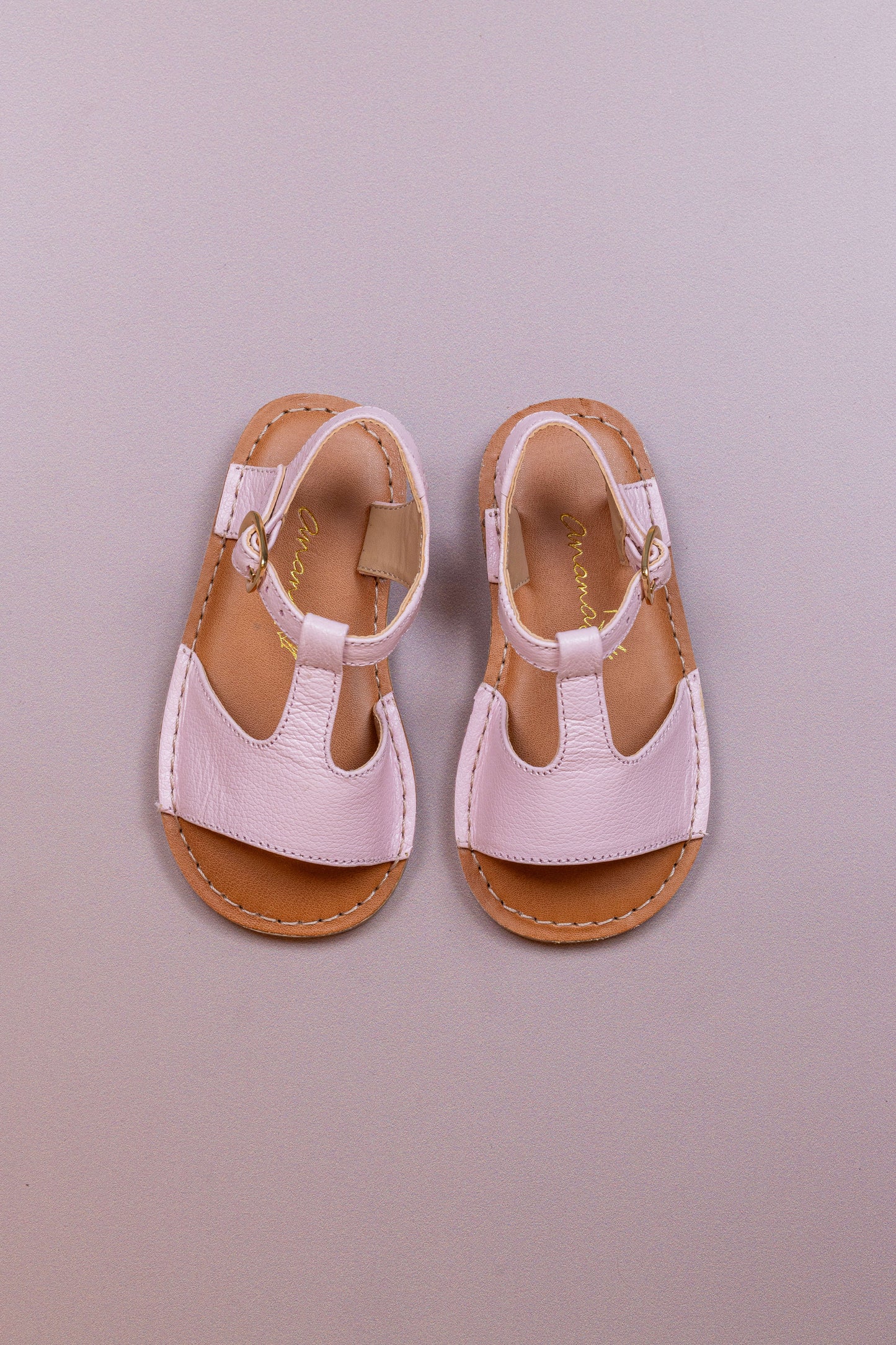 Sandália Infantil Ananás Lilly Couro Rosa