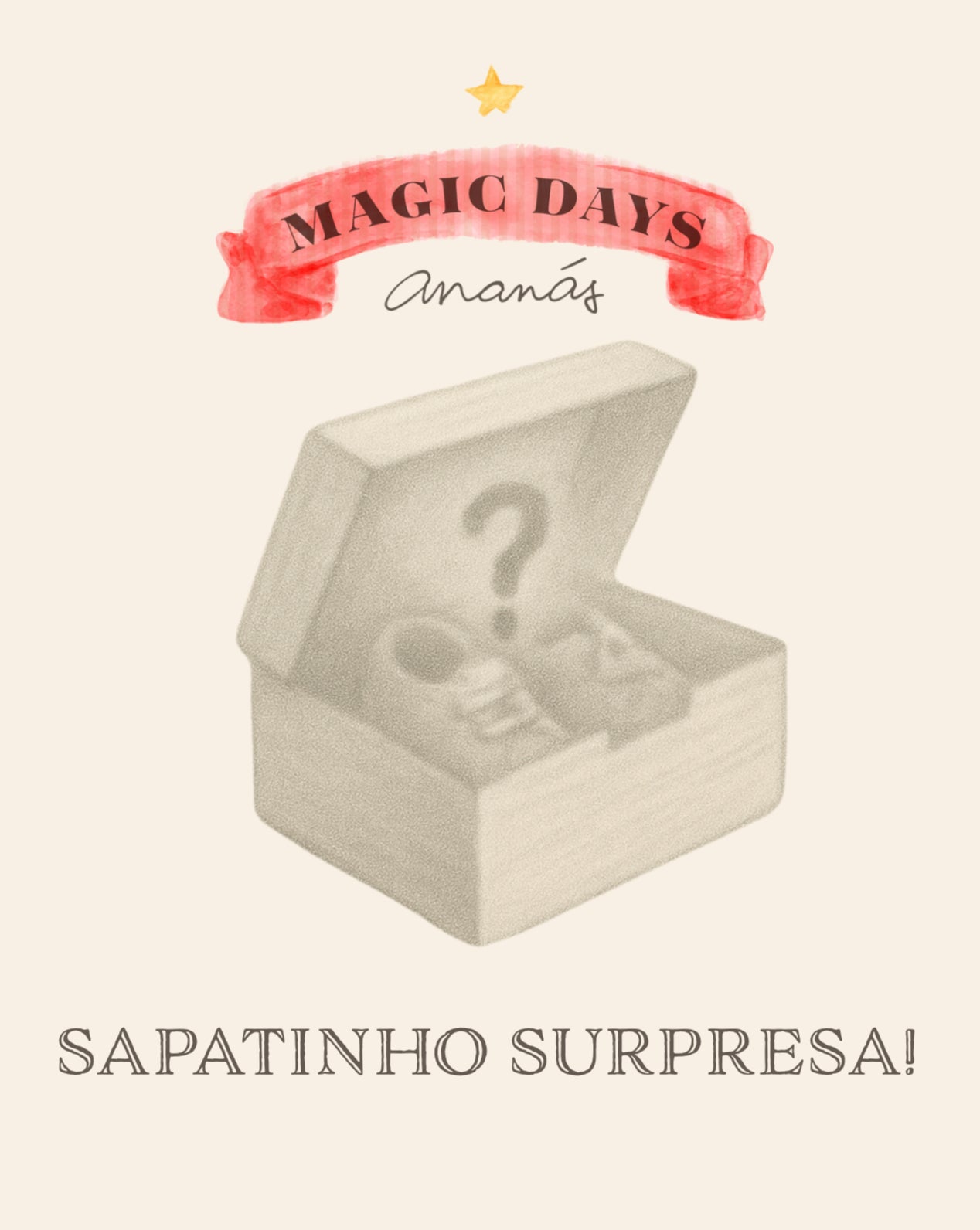 Quatro Sapatinhos Supresa Magic Days