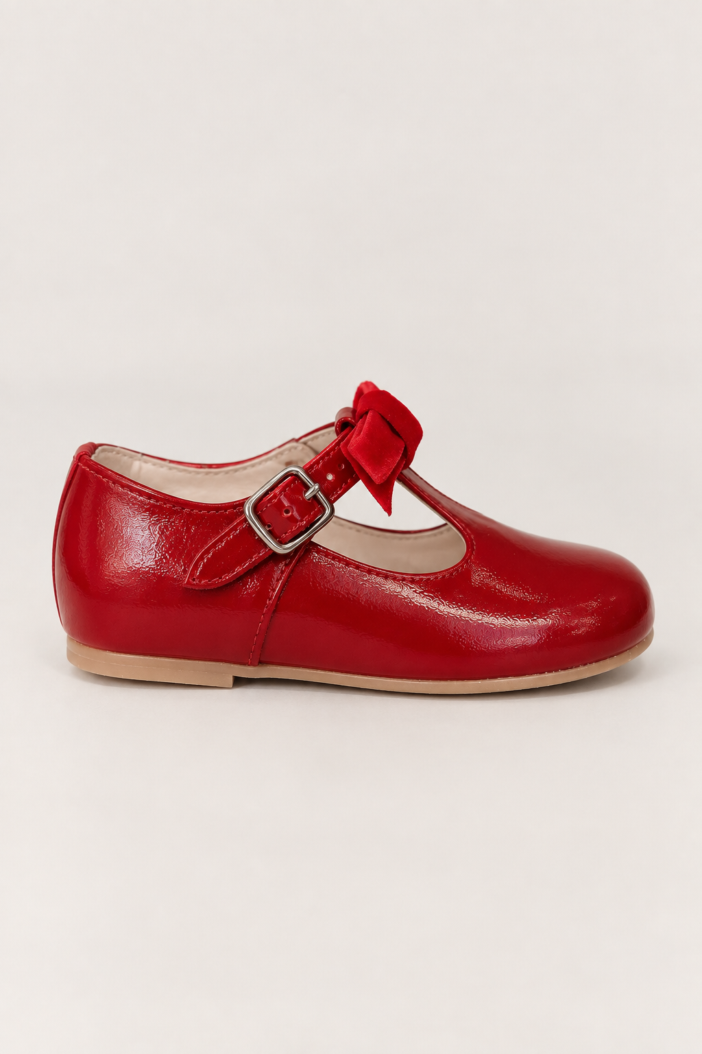 Sapato Infantil Ananas Clementine Couro Verniz Vermelho