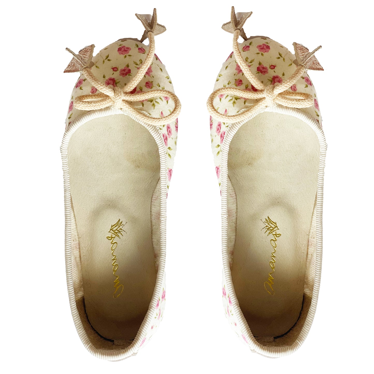 Sapatilha Infantil Ananás Bailarina Tecido Floral Rosa