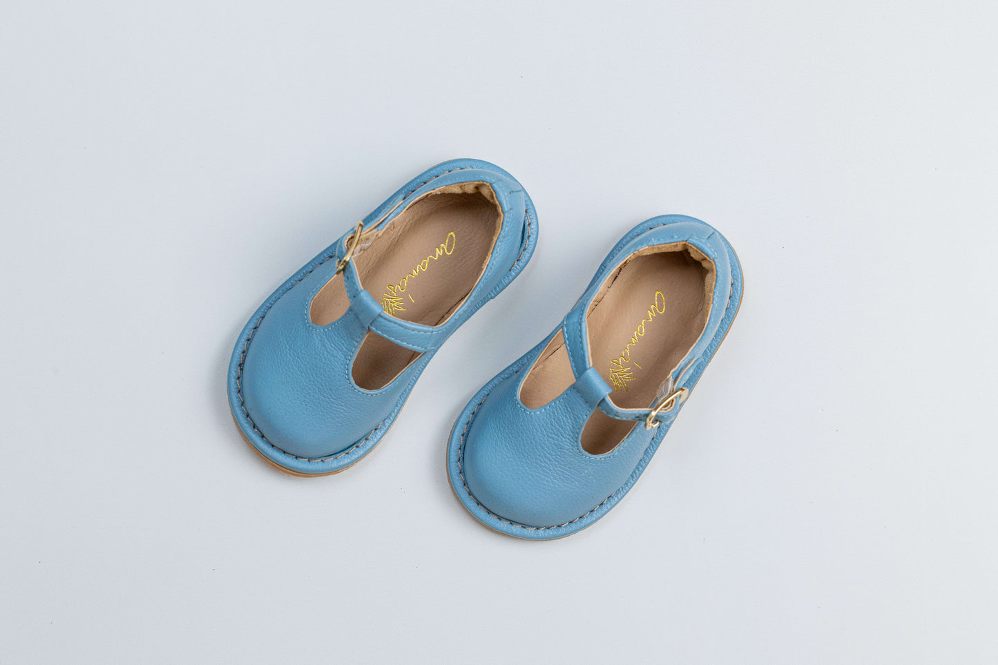 Sapato Infantil Ananás George Couro Azul Bebê