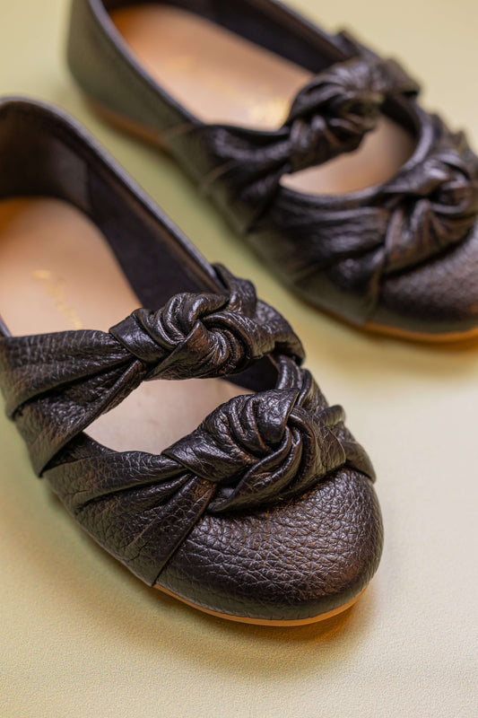 Sapatilha Infantil Ananás Bailarina Galina Couro Preto